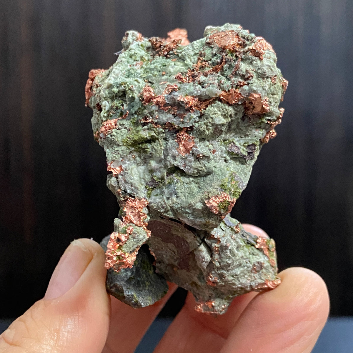 Native Copper in Green Matrix – Michigan, USA