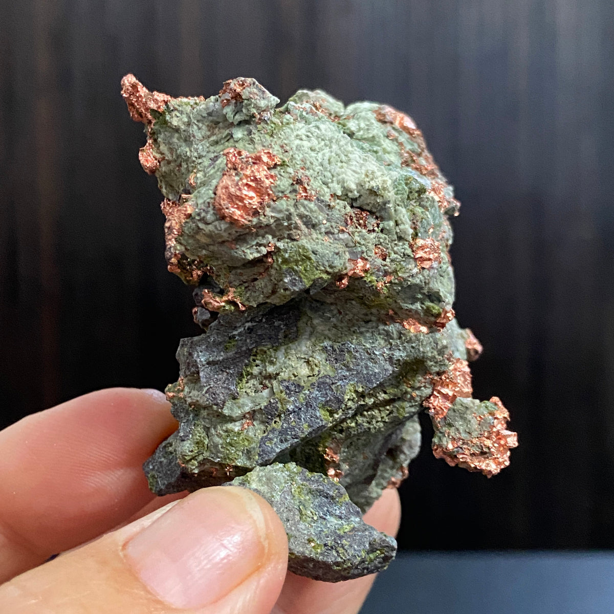 Native Copper in Green Matrix – Michigan, USA