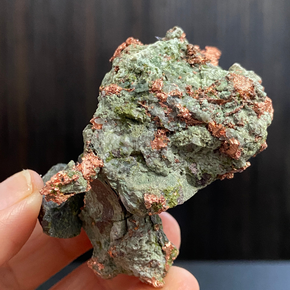 Native Copper in Green Matrix – Michigan, USA