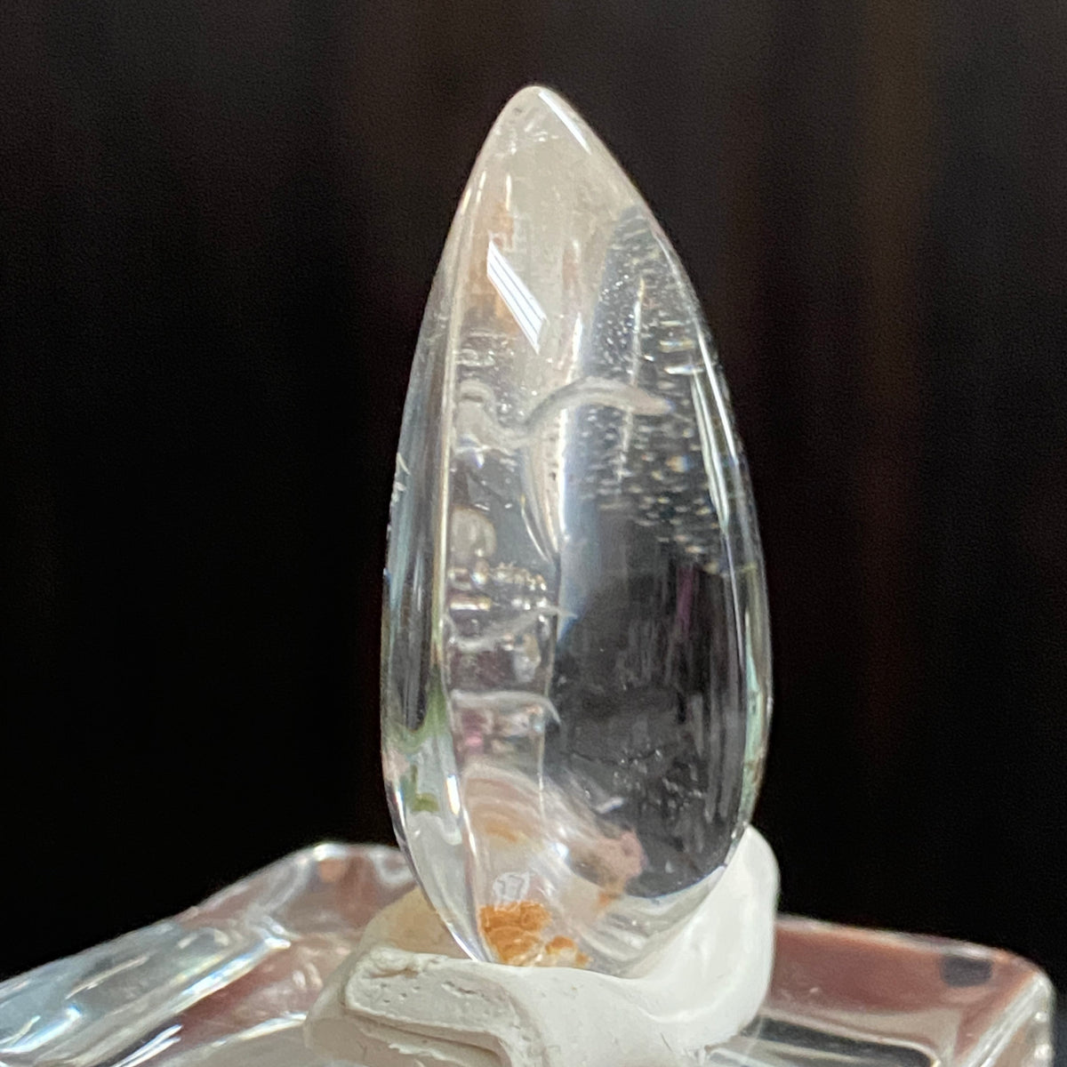 Golden Earth & Celestial Moon — AAA Diamond-Etched Clear Landscape Quartz