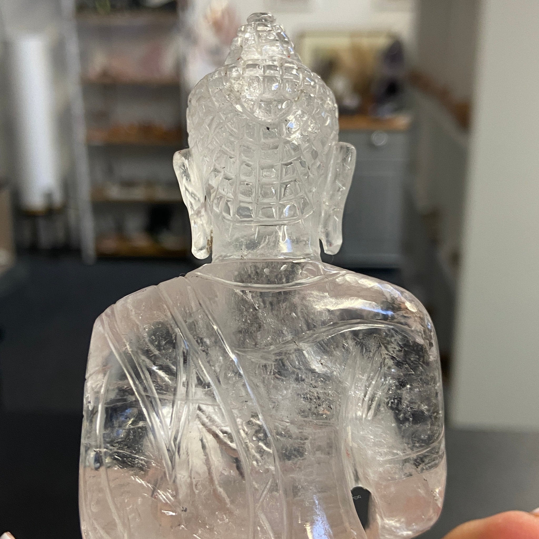 Clear Quartz Buddha Carving – Brazil - Castle Rocks Cornwall