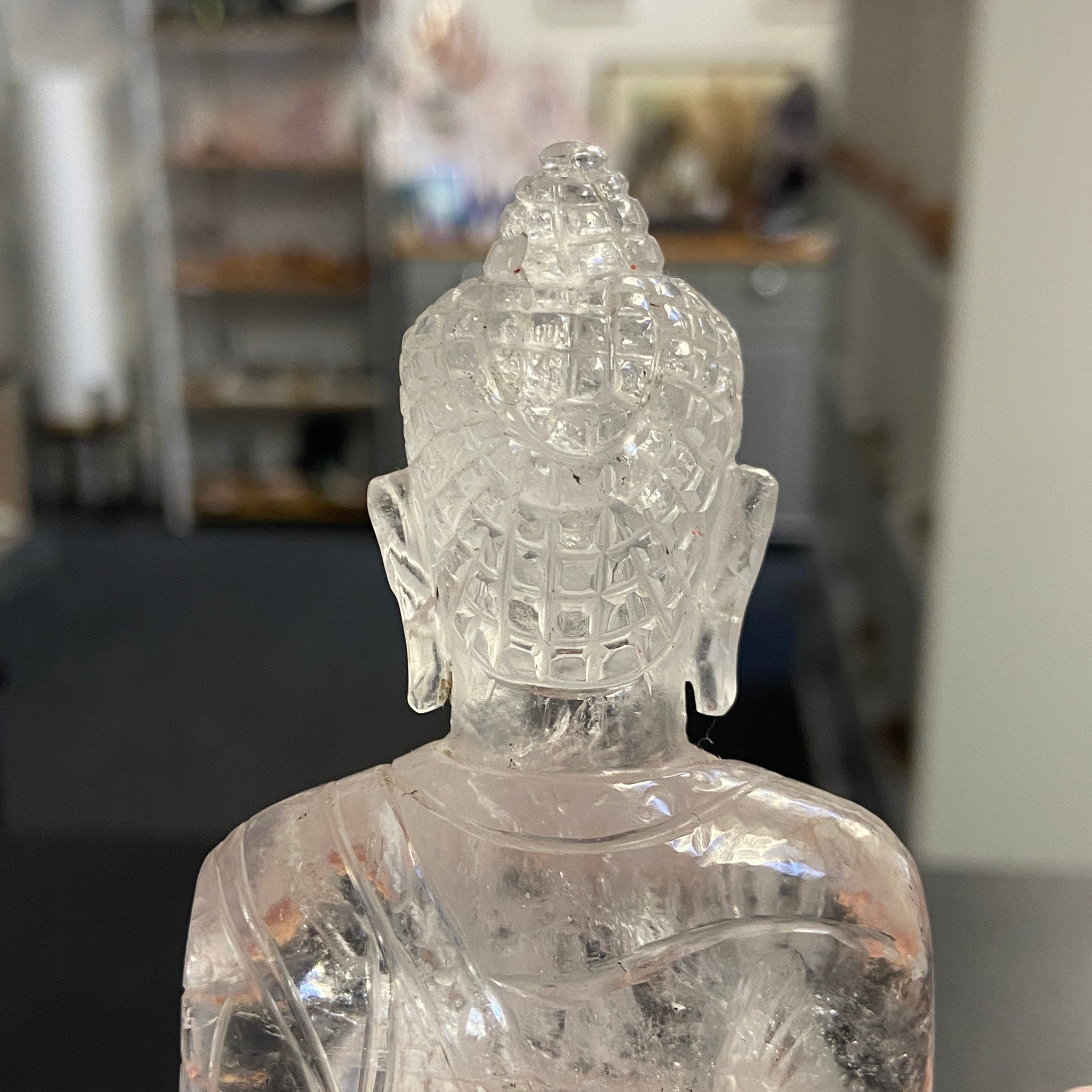 Clear Quartz Buddha Carving – Brazil - Castle Rocks Cornwall