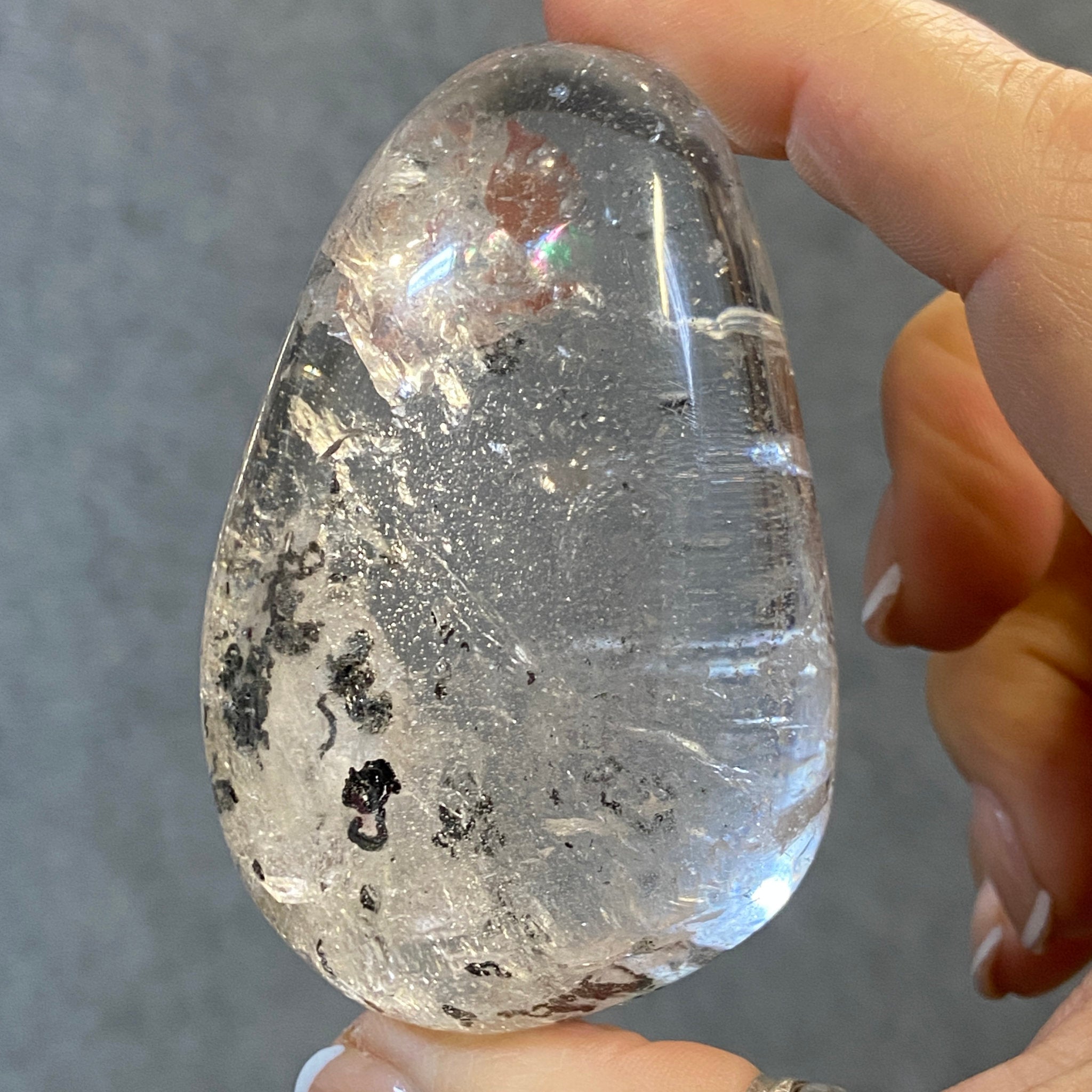 Clear Quartz with Black Chlorite Inclusions – Brazil - Castle Rocks Cornwall