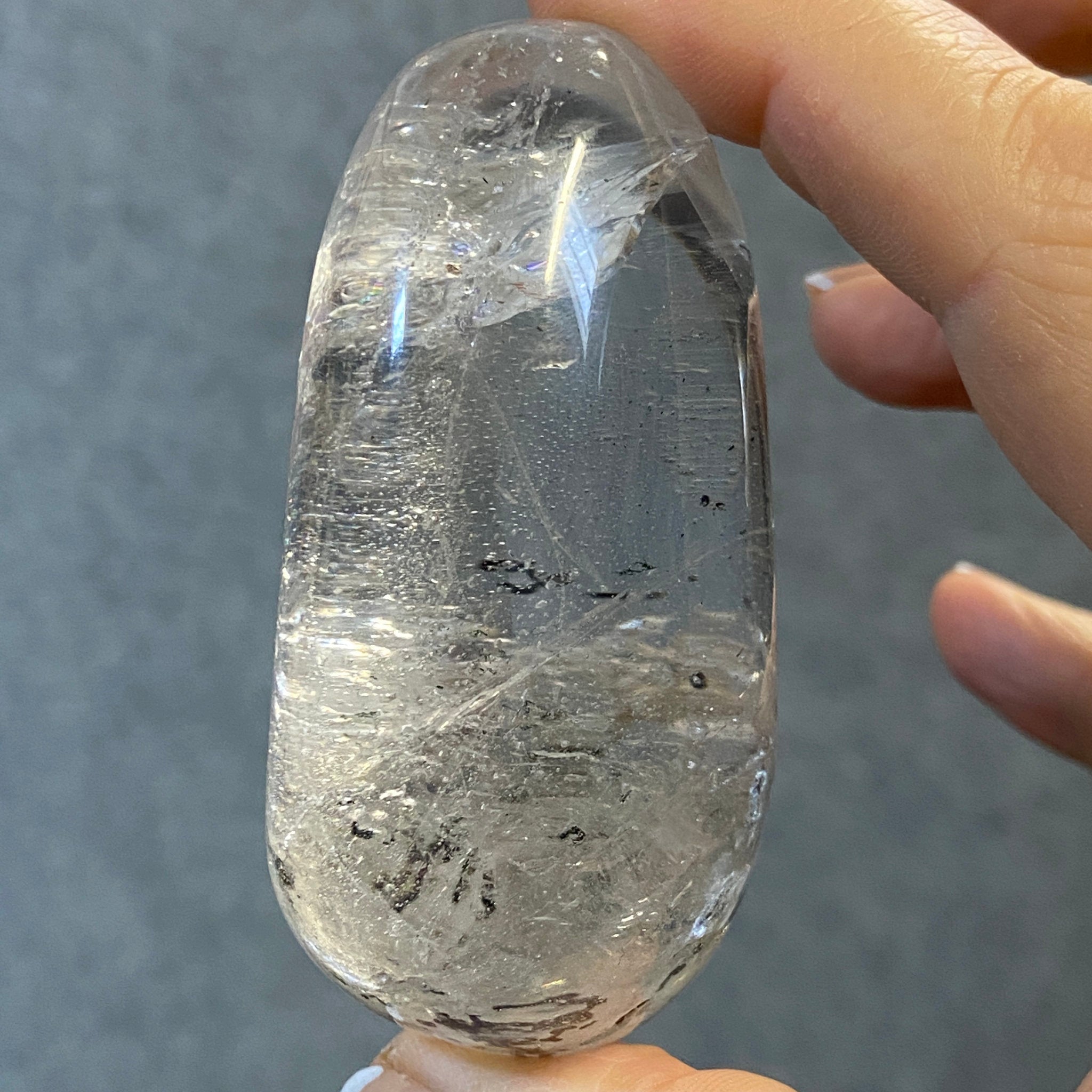 Clear Quartz with Black Chlorite Inclusions – Brazil - Castle Rocks Cornwall