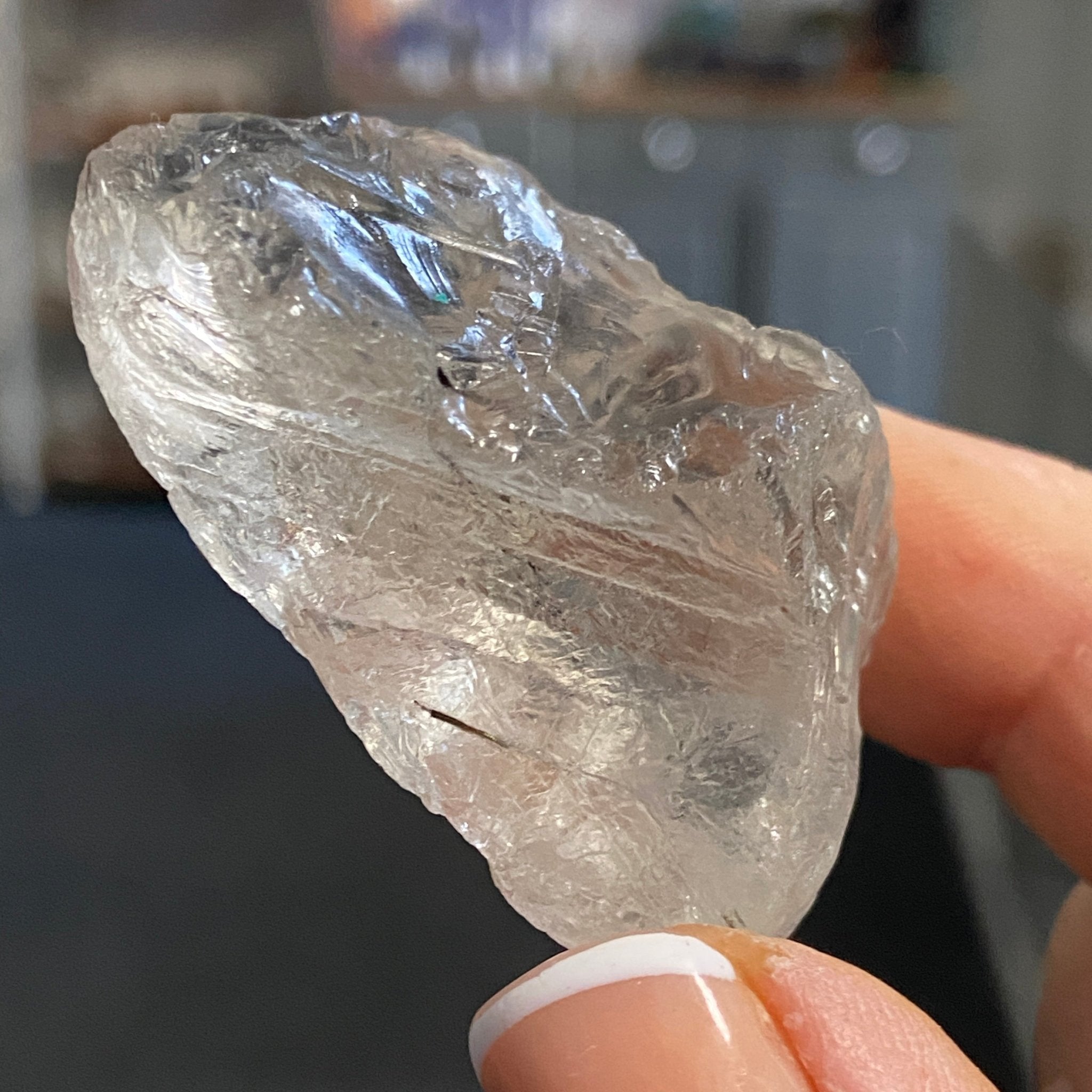 Clear Quartz with Black Tourmaline - Brazil - Castle Rocks Cornwall