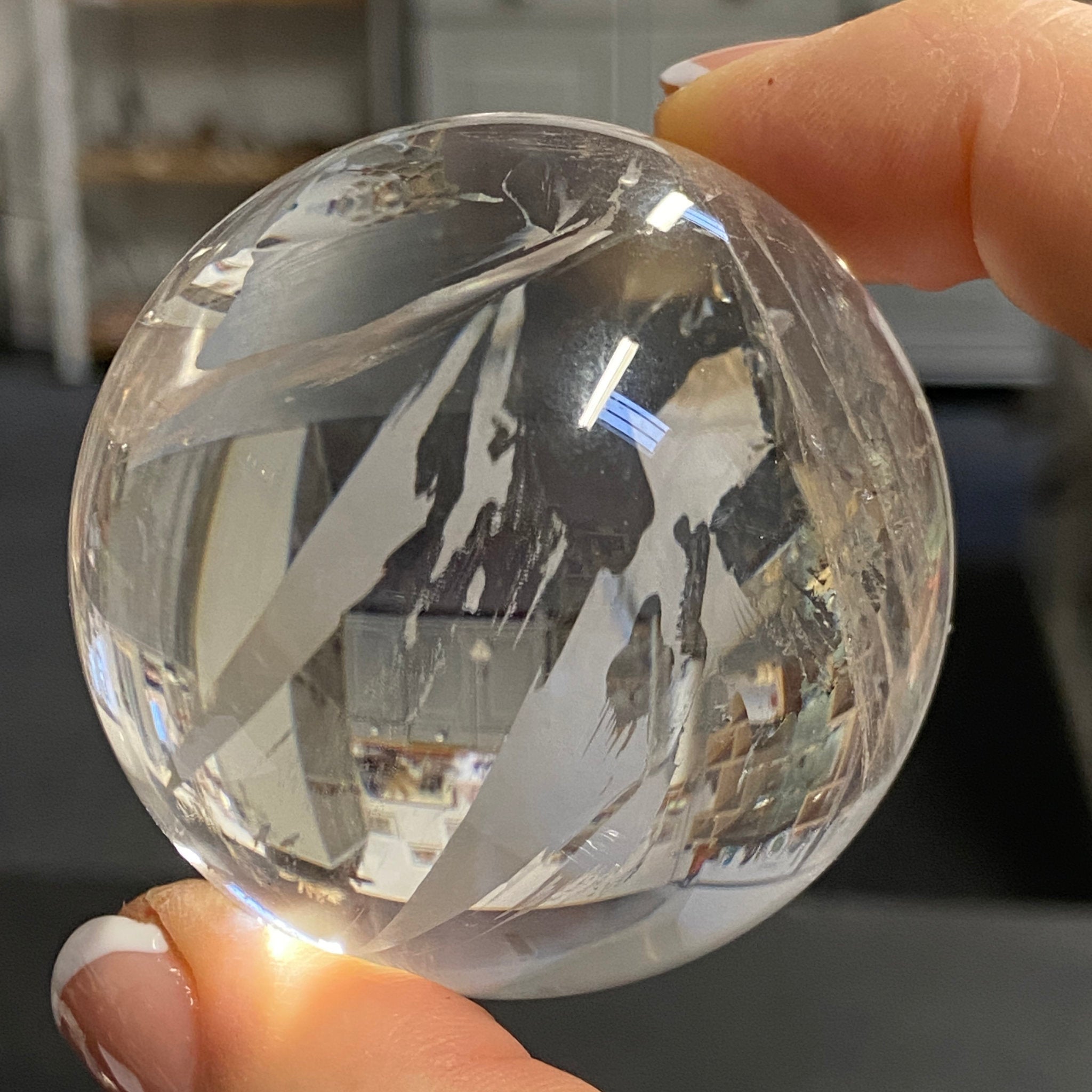 Colombian Lemurian Clear Quartz Sphere – Peñas Blancas - Castle Rocks Cornwall