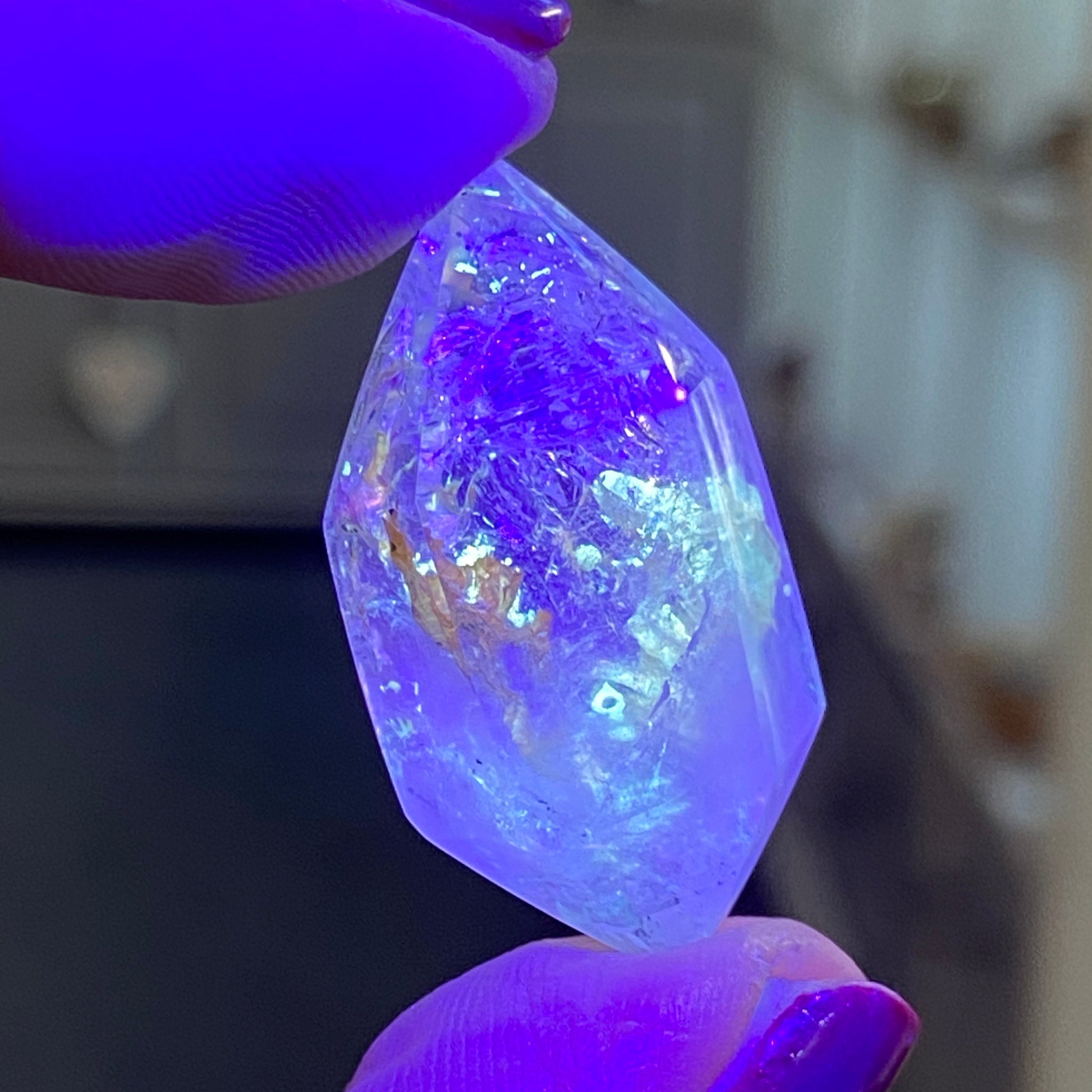 Firefly Quartz – Double Terminated Enhydro Quartz - Castle Rocks Cornwall