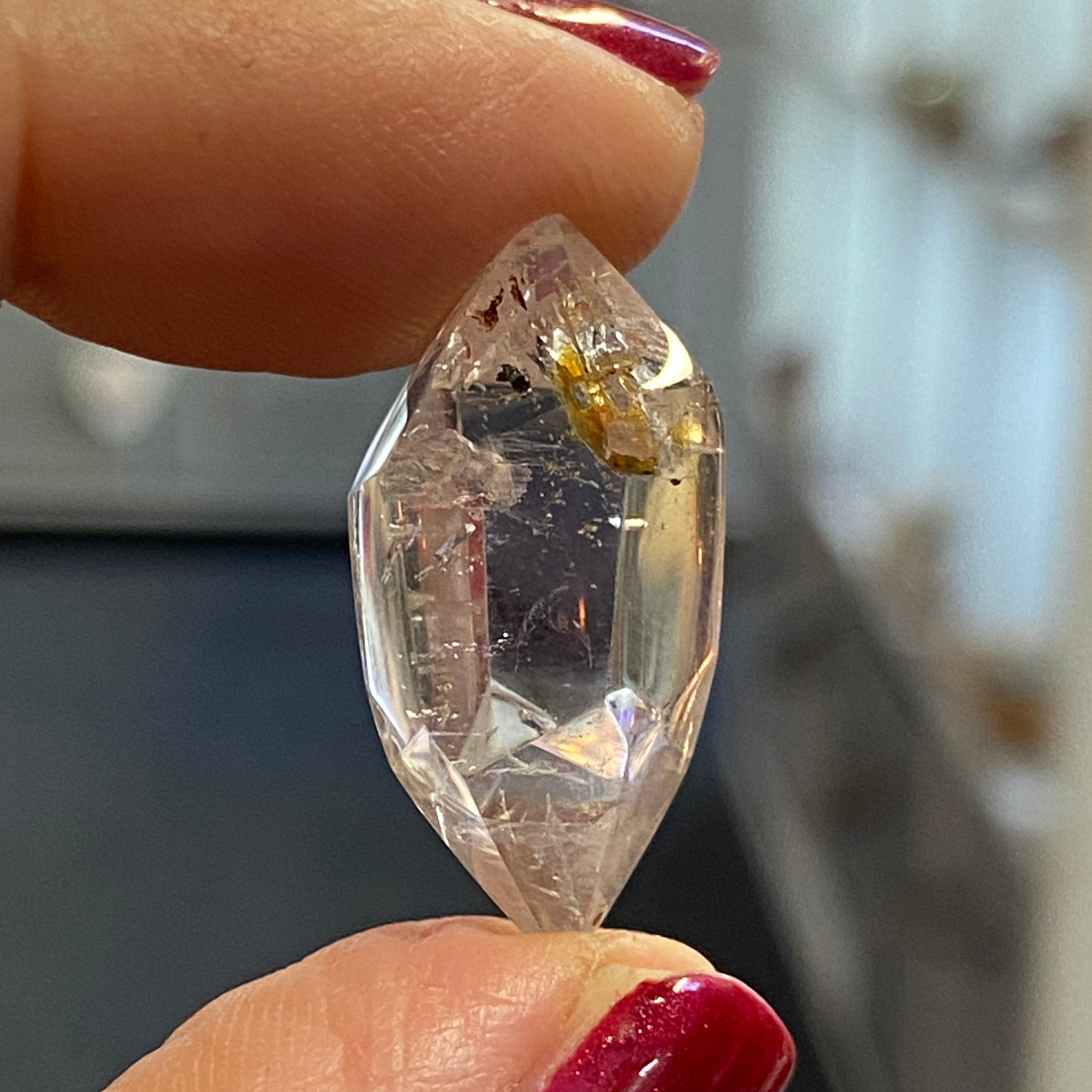 Firefly Quartz – Double Terminated Enhydro Quartz - Castle Rocks Cornwall