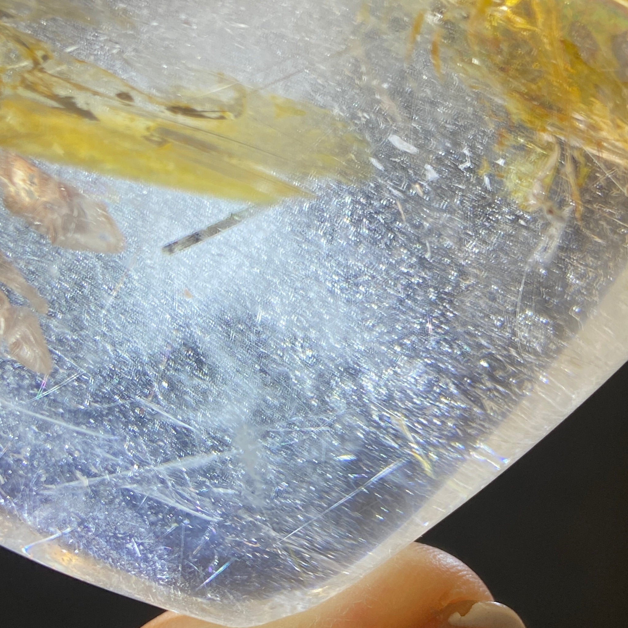 Golden Healer Quartz Heart with Rutile – Brazil - Castle Rocks Cornwall