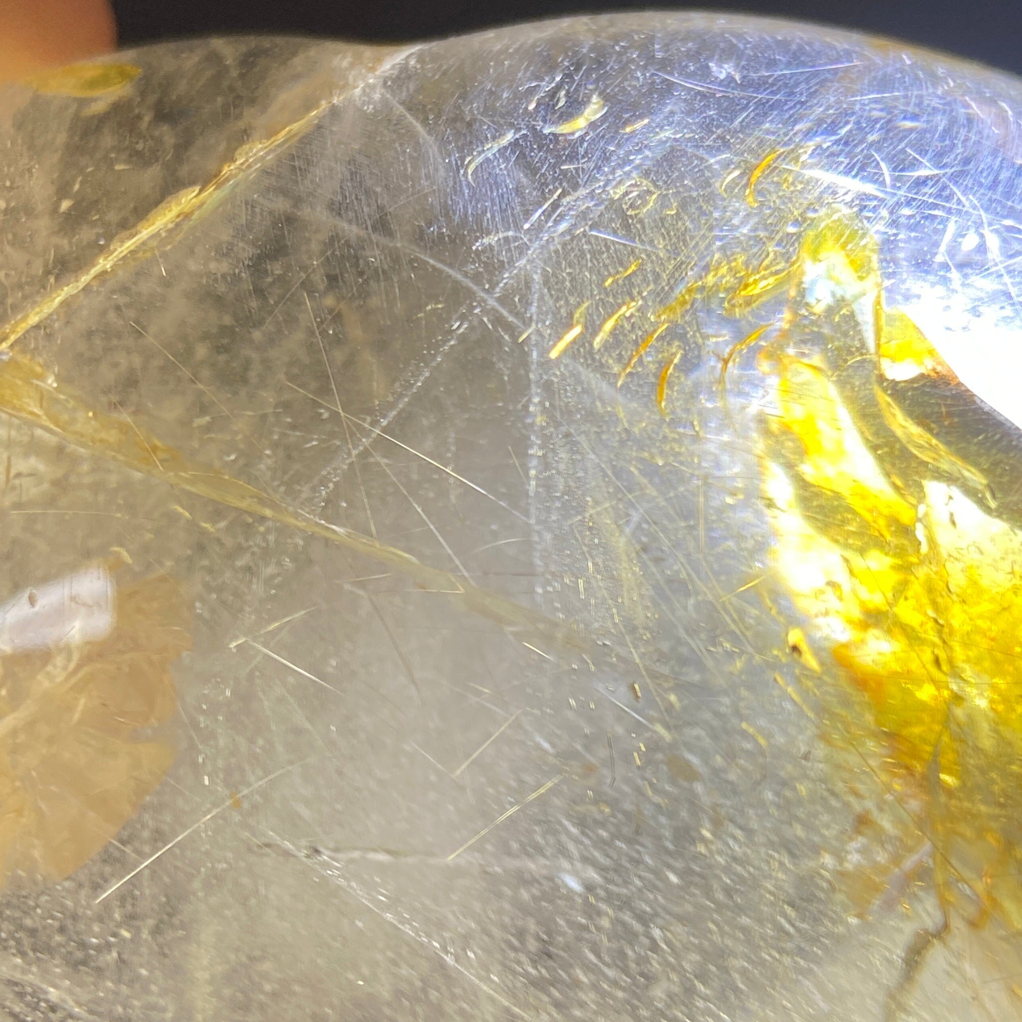 Golden Healer Quartz Heart with Rutile – Brazil - Castle Rocks Cornwall