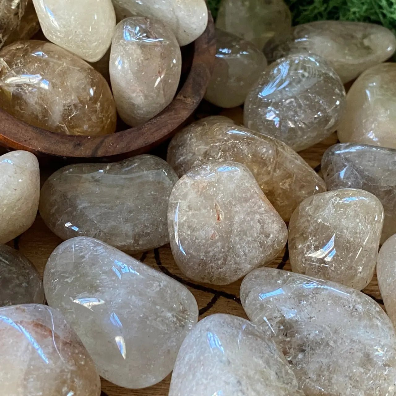 Natural Citrine tumbled stones Castle Rocks Cornwall
