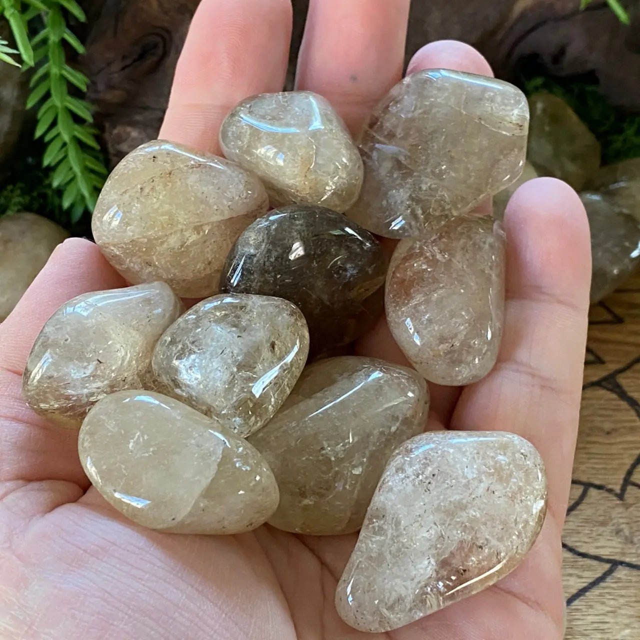 Natural Citrine tumbled stones Castle Rocks Cornwall