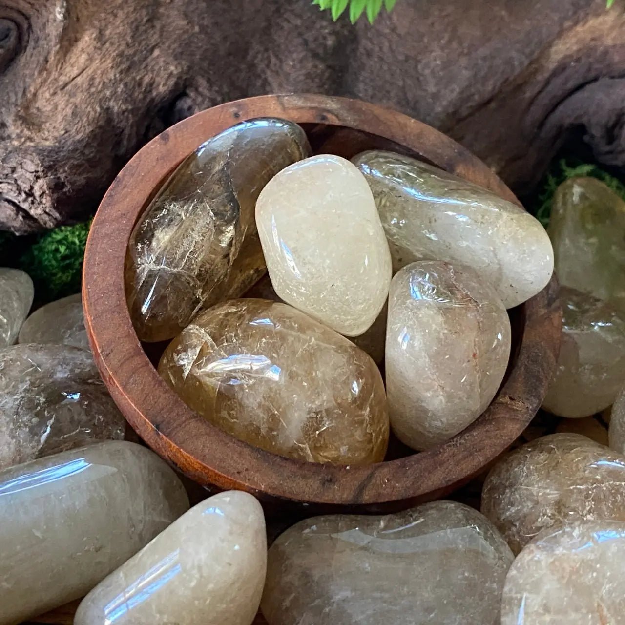 Natural Citrine tumbled stones Castle Rocks Cornwall