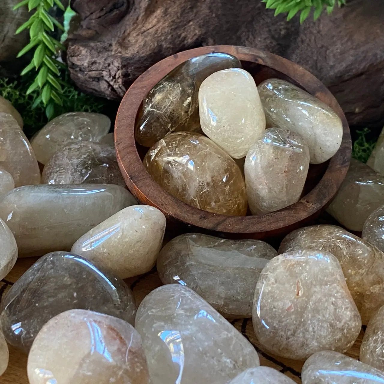 Natural Citrine tumbled stones Castle Rocks Cornwall