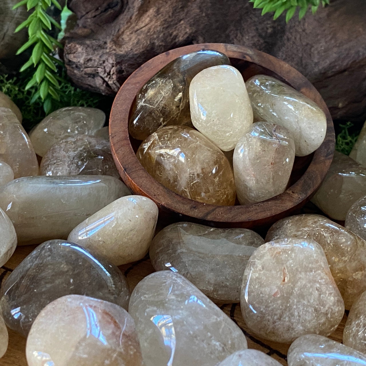 Natural Citrine tumbled stones