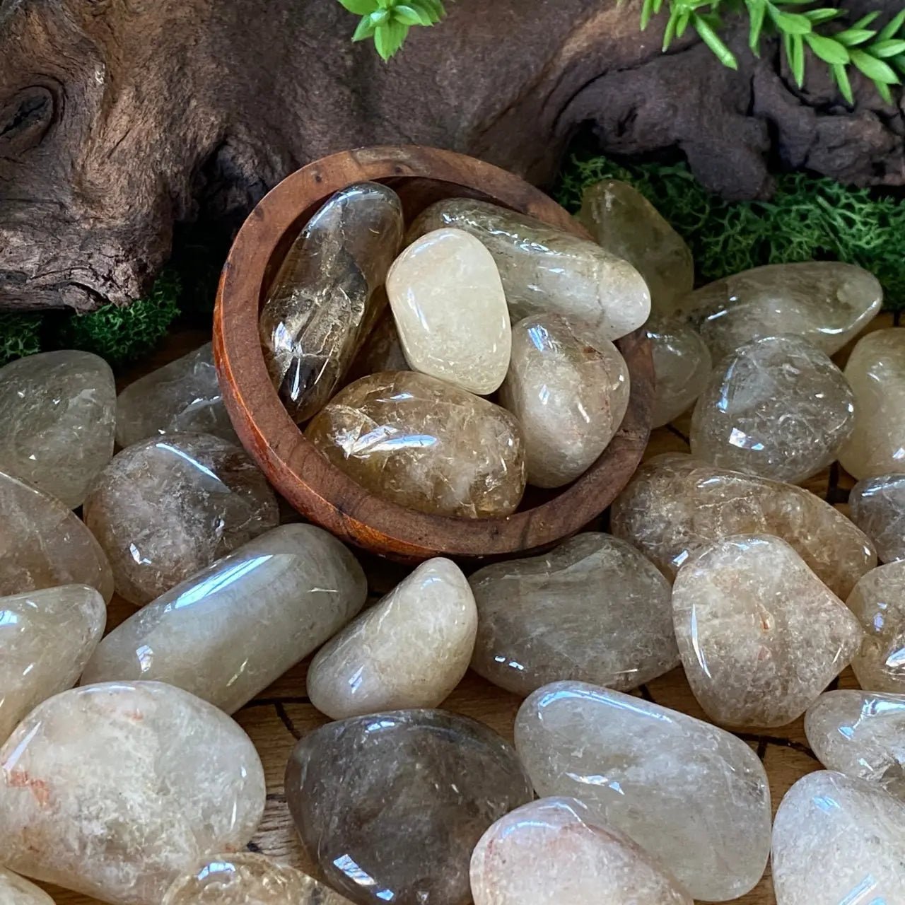 Natural Citrine tumbled stones Castle Rocks Cornwall