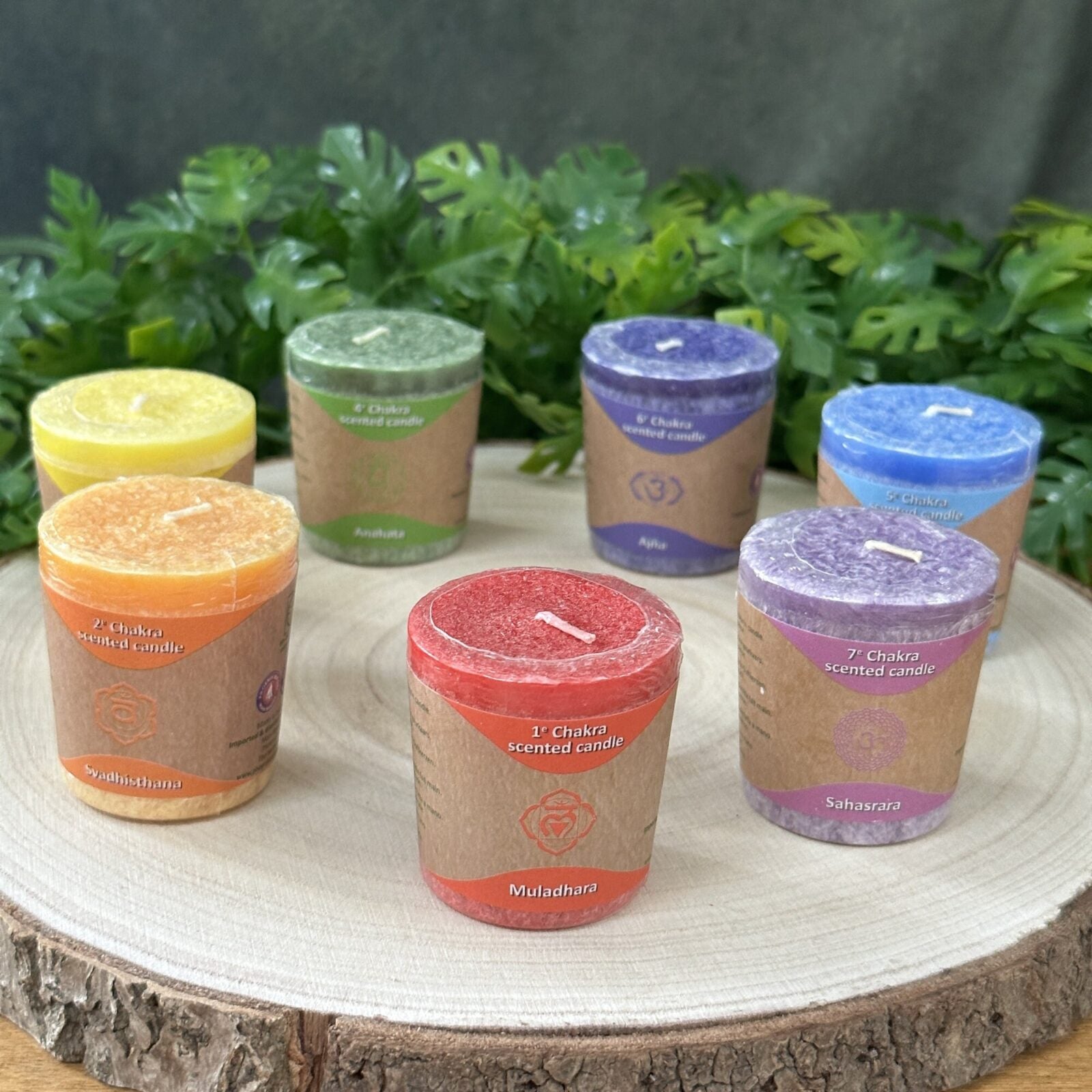 7 Chakra Candle Set With Essential Oils