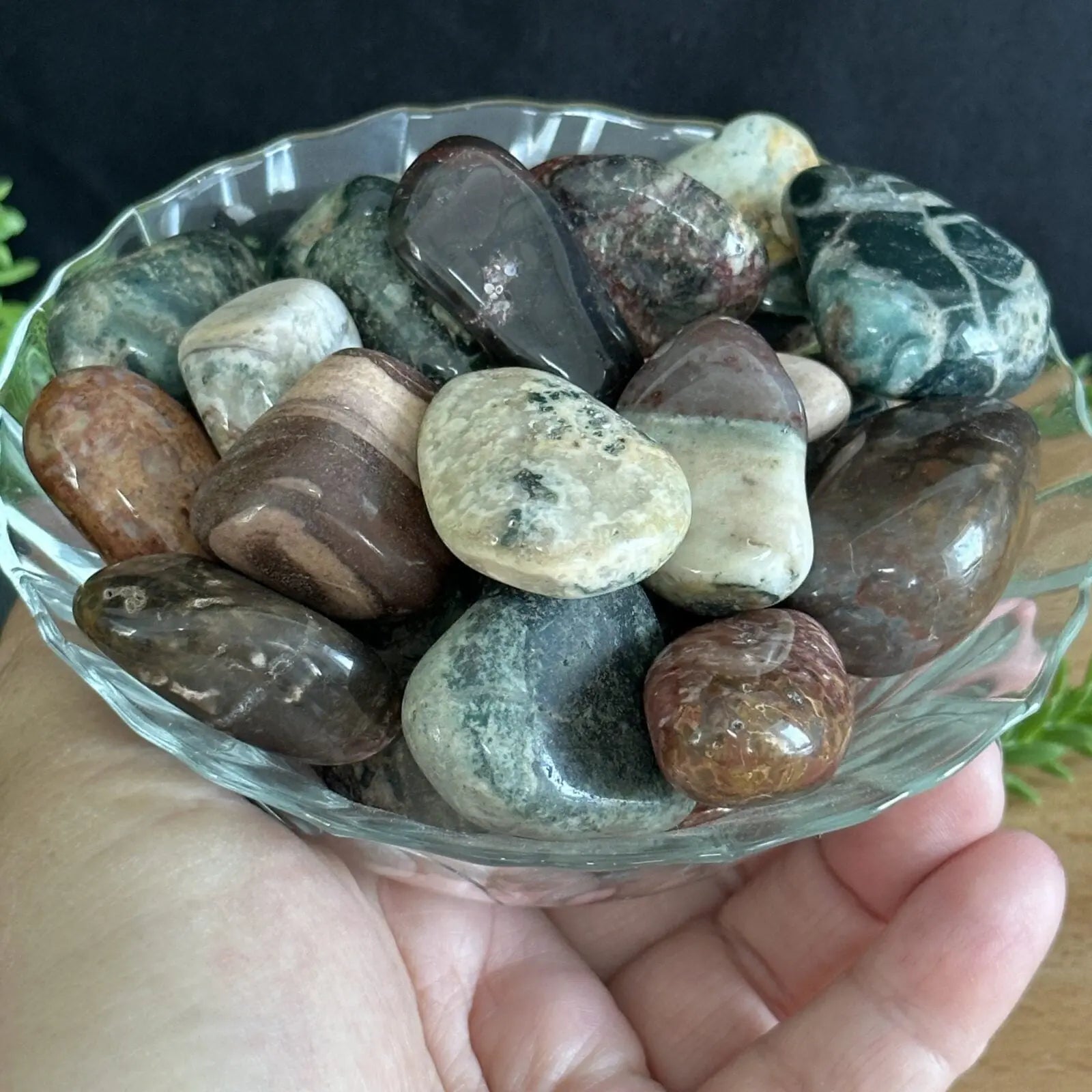 Mixed Jasper Tumbled Stone Castle Rocks Cornwall