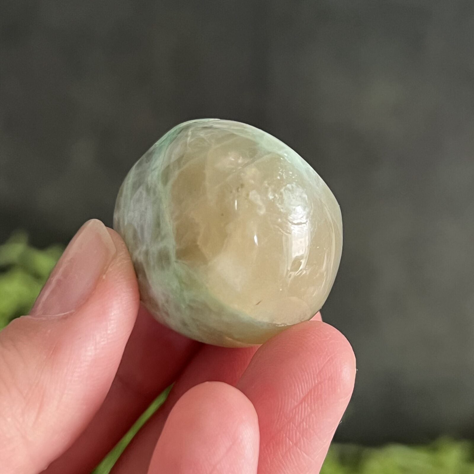 Green Moonstone Tumbled Stones, Garnierite