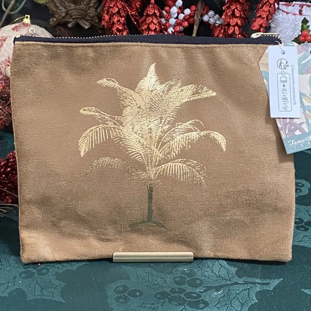 Luxury Gold Velvet Tropical Bag Castle Rocks Cornwall
