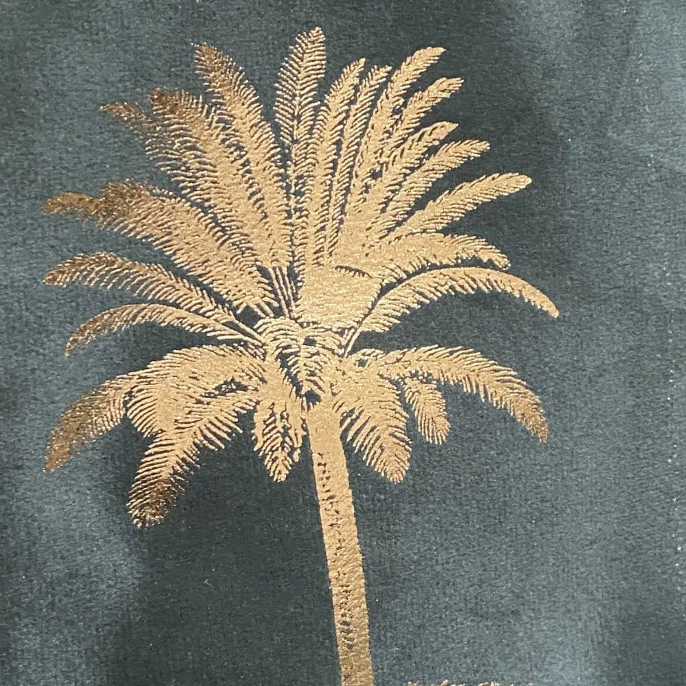 Luxury Forest Green Velvet Tropical Bag Castle Rocks Cornwall