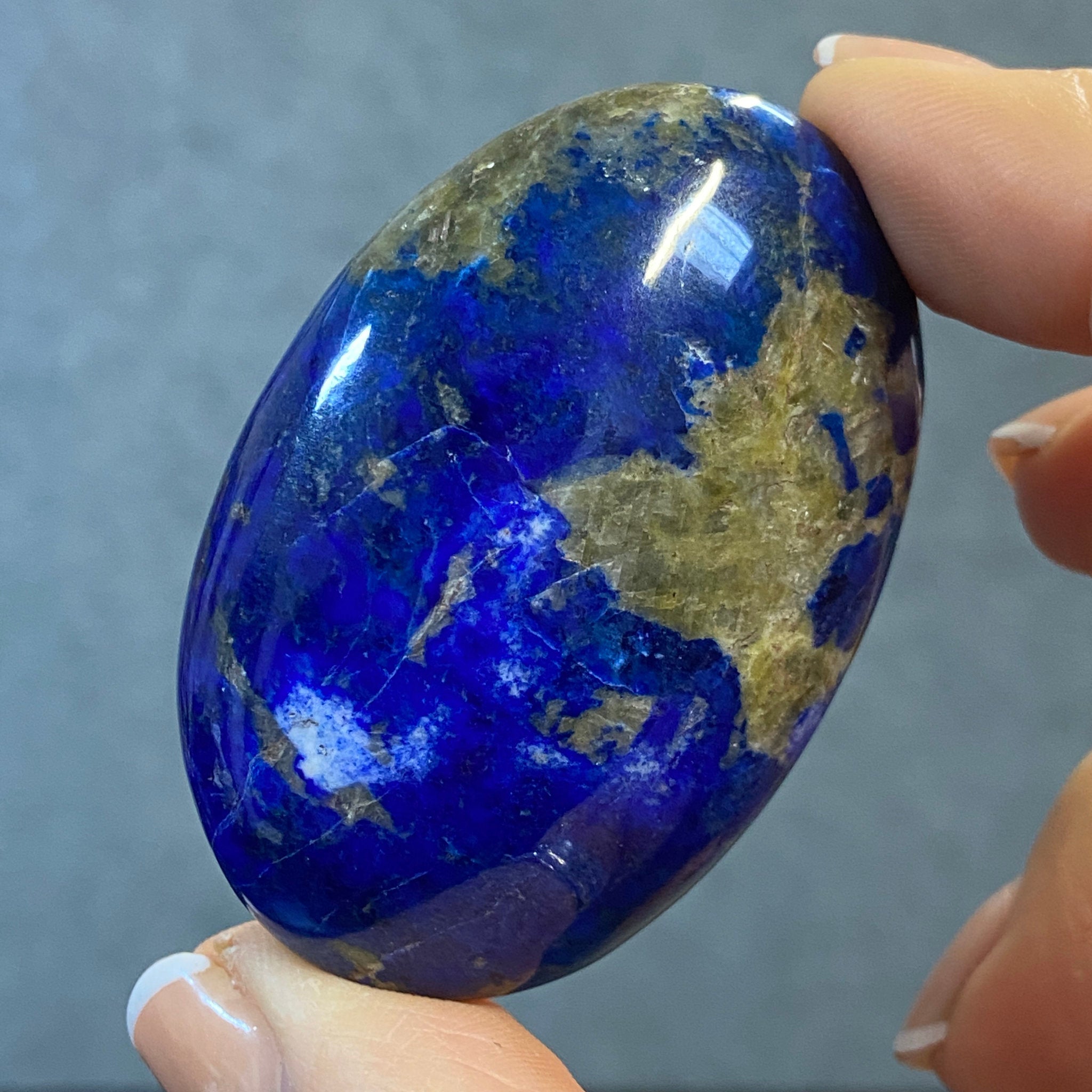 Lapis Lazuli Palmstone from Mine 4 – Afghanistan - Castle Rocks Cornwall