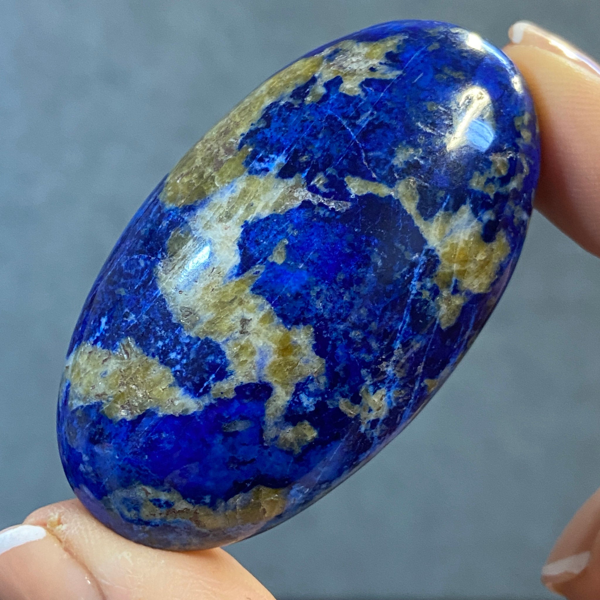 Lapis Lazuli Palmstone from Mine 4 – Afghanistan - Castle Rocks Cornwall