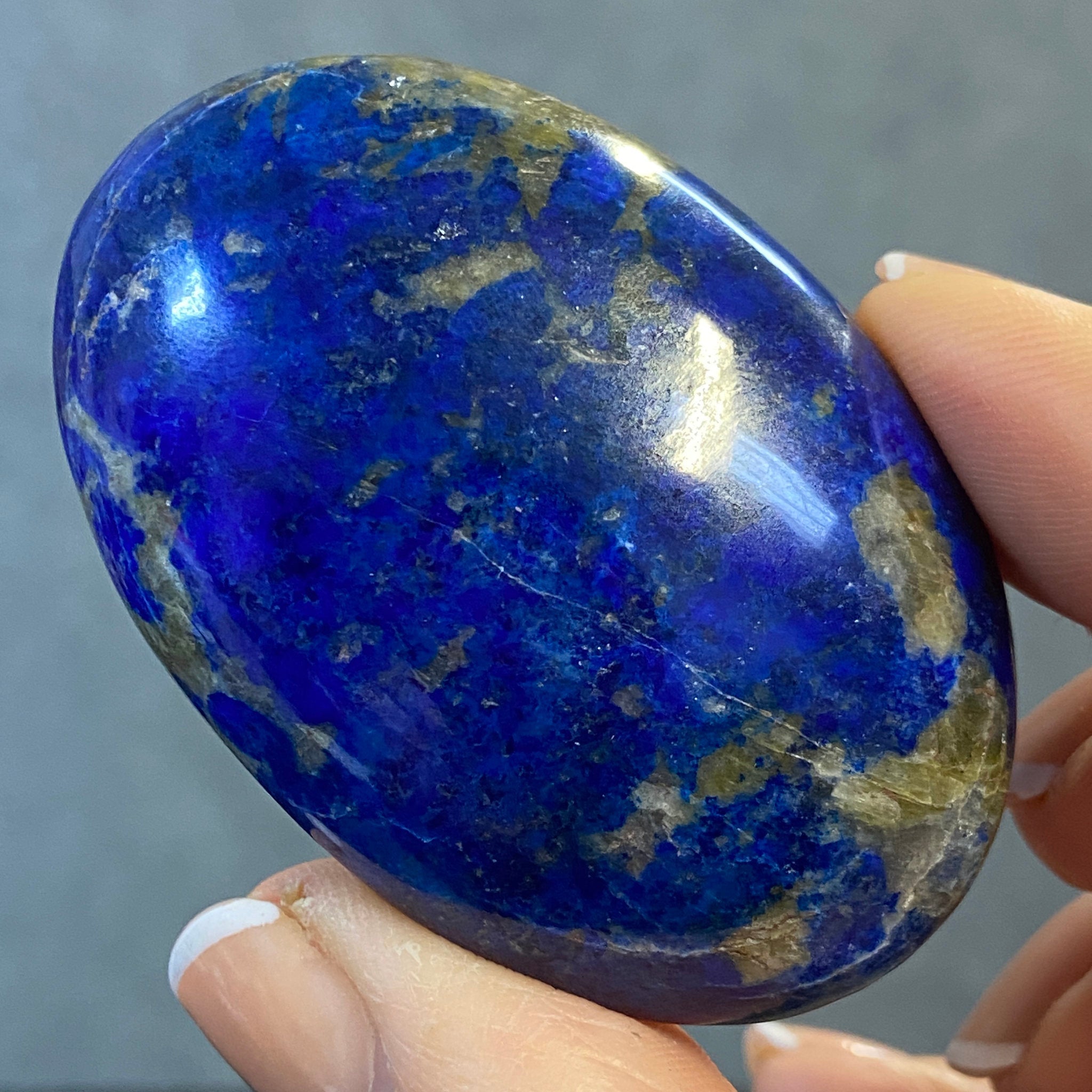 Lapis Lazuli Palmstone from Mine 4 – Afghanistan - Castle Rocks Cornwall