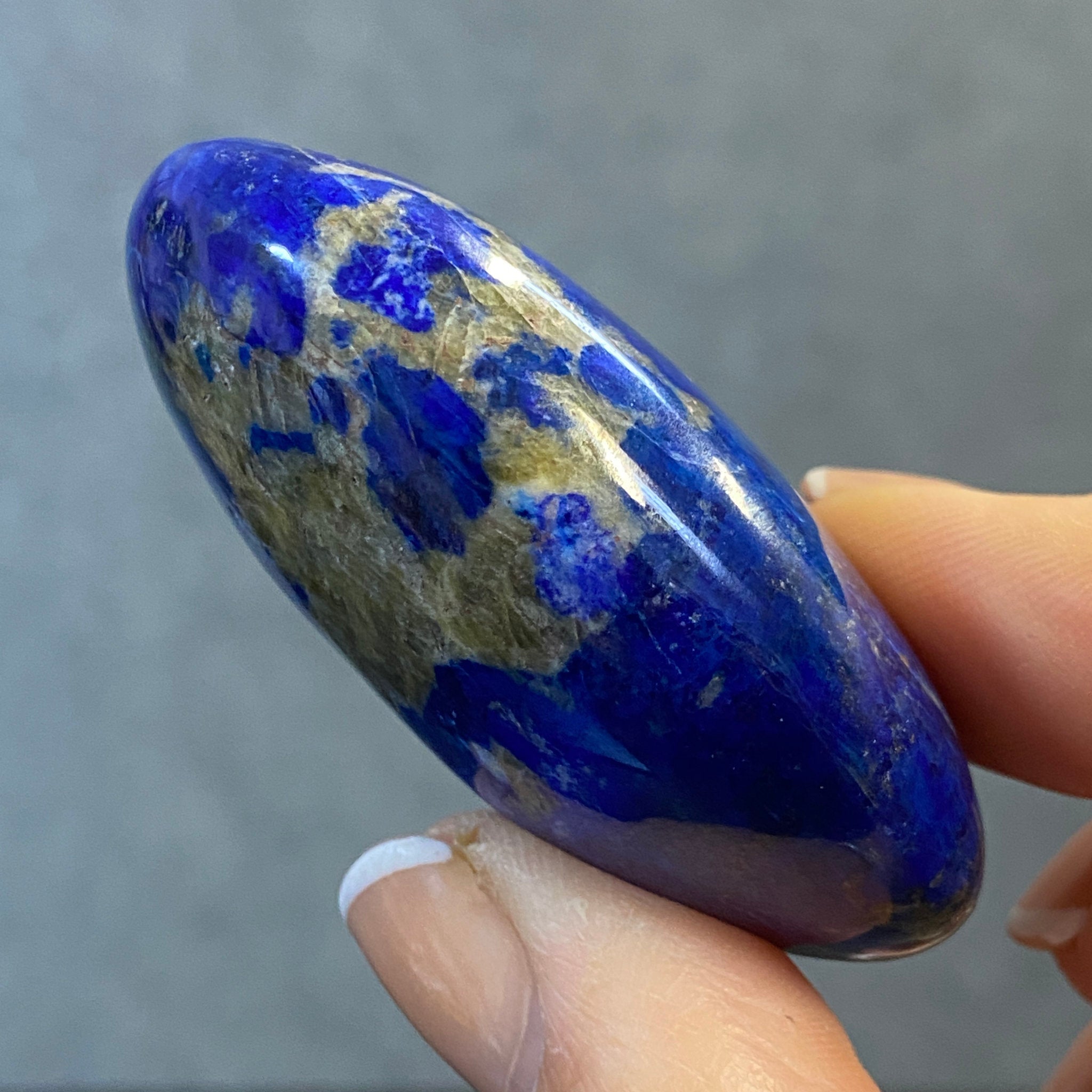 Lapis Lazuli Palmstone from Mine 4 – Afghanistan - Castle Rocks Cornwall