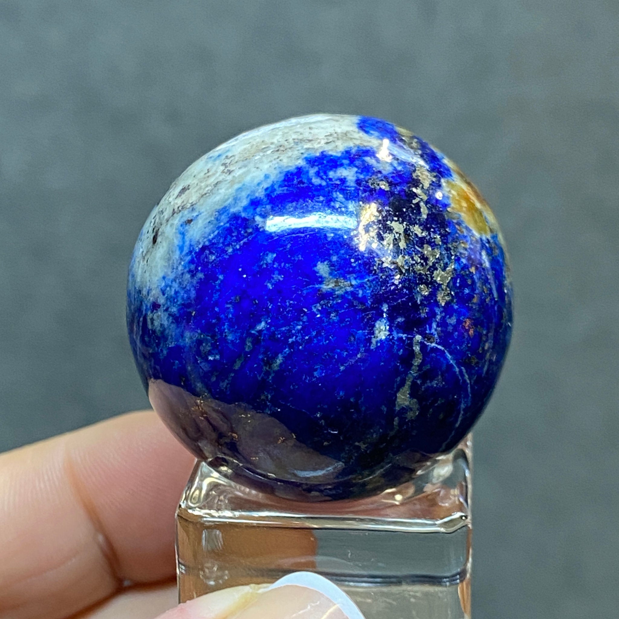 Lapis Lazuli Sphere from Mine 4 – Afghanistan - Castle Rocks Cornwall