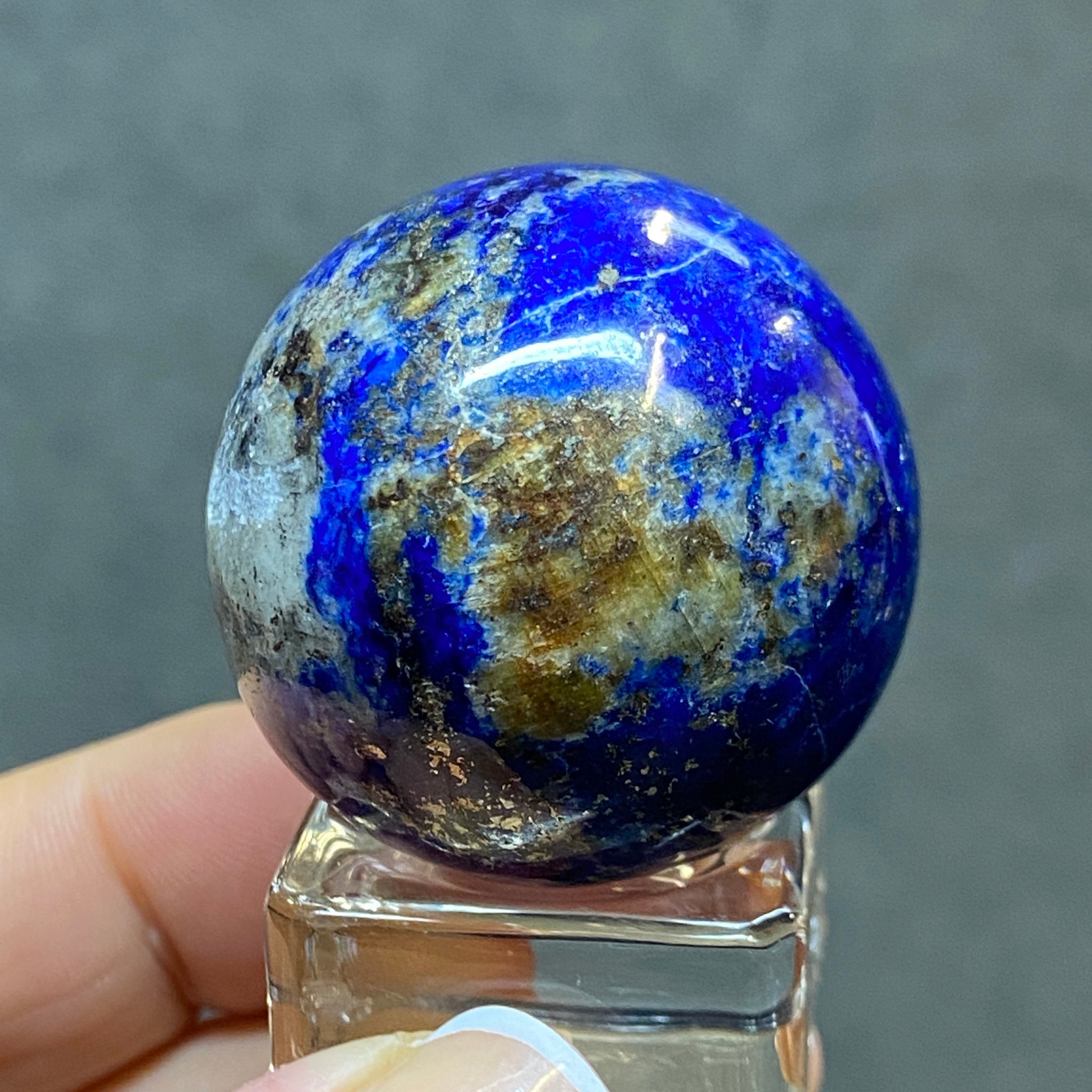 Lapis Lazuli Sphere from Mine 4 – Afghanistan - Castle Rocks Cornwall