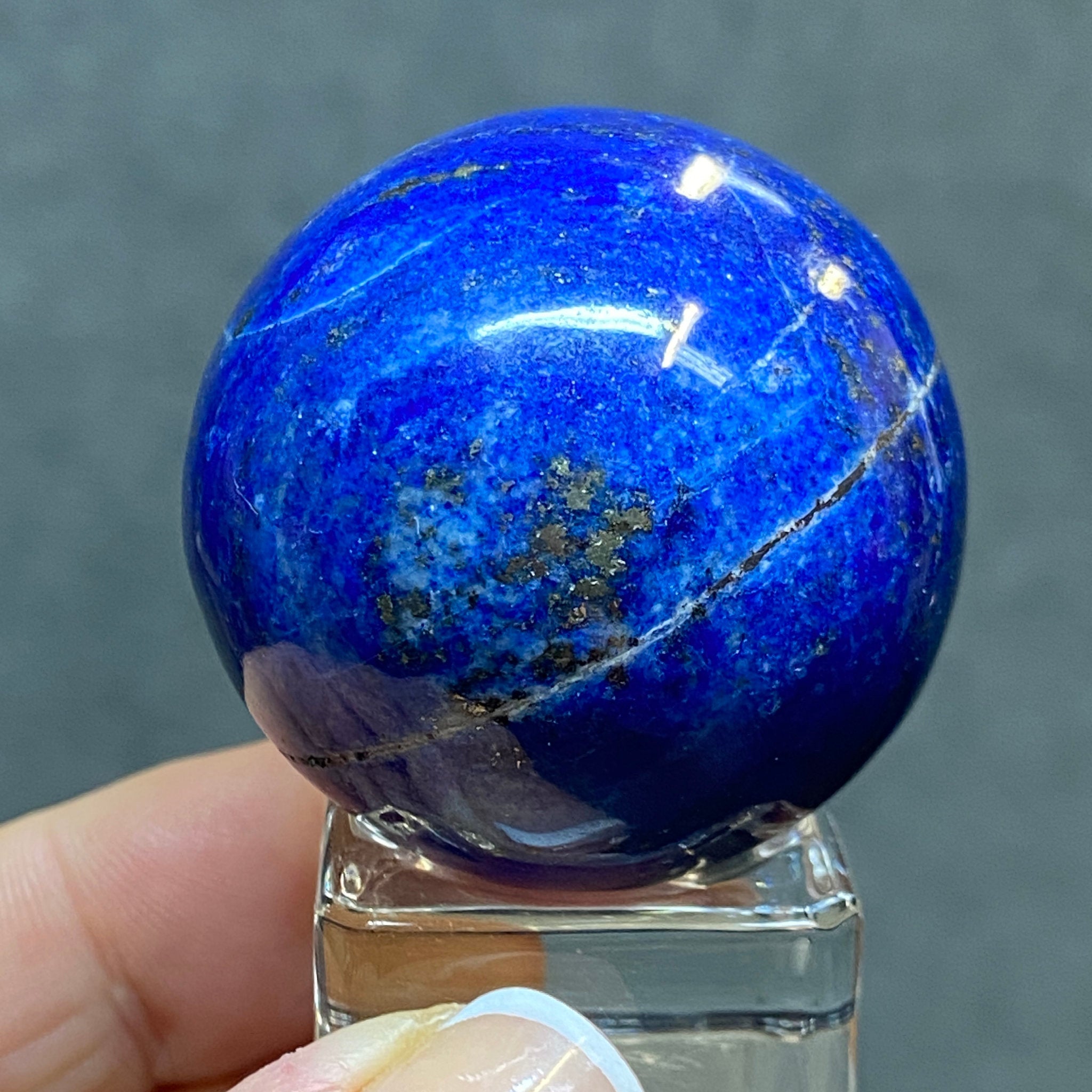 Lapis Lazuli Sphere from Mine 4 – Afghanistan - Castle Rocks Cornwall