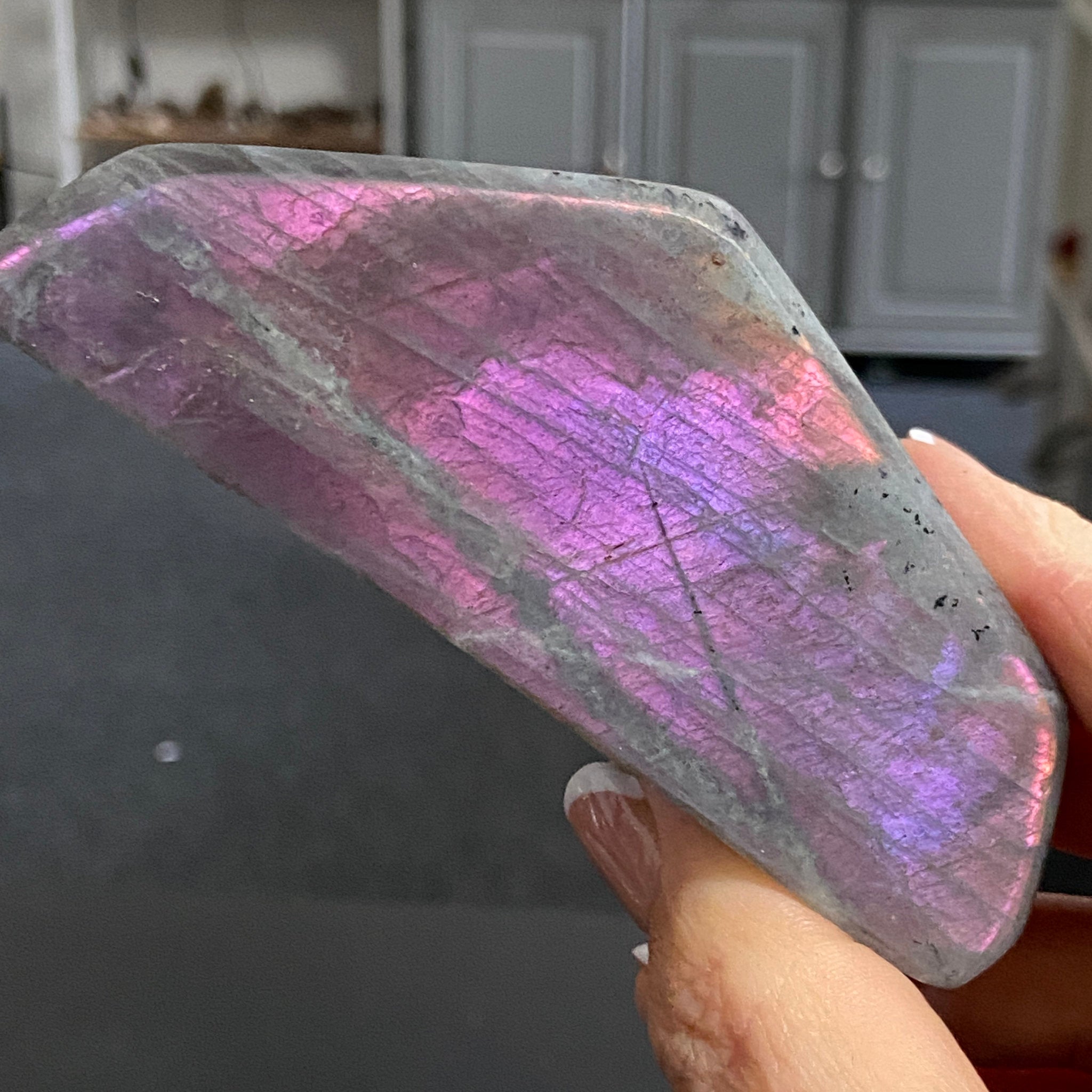 Madagascan Labradorite Freeform – New Beginnings & Intuition - Castle Rocks Cornwall