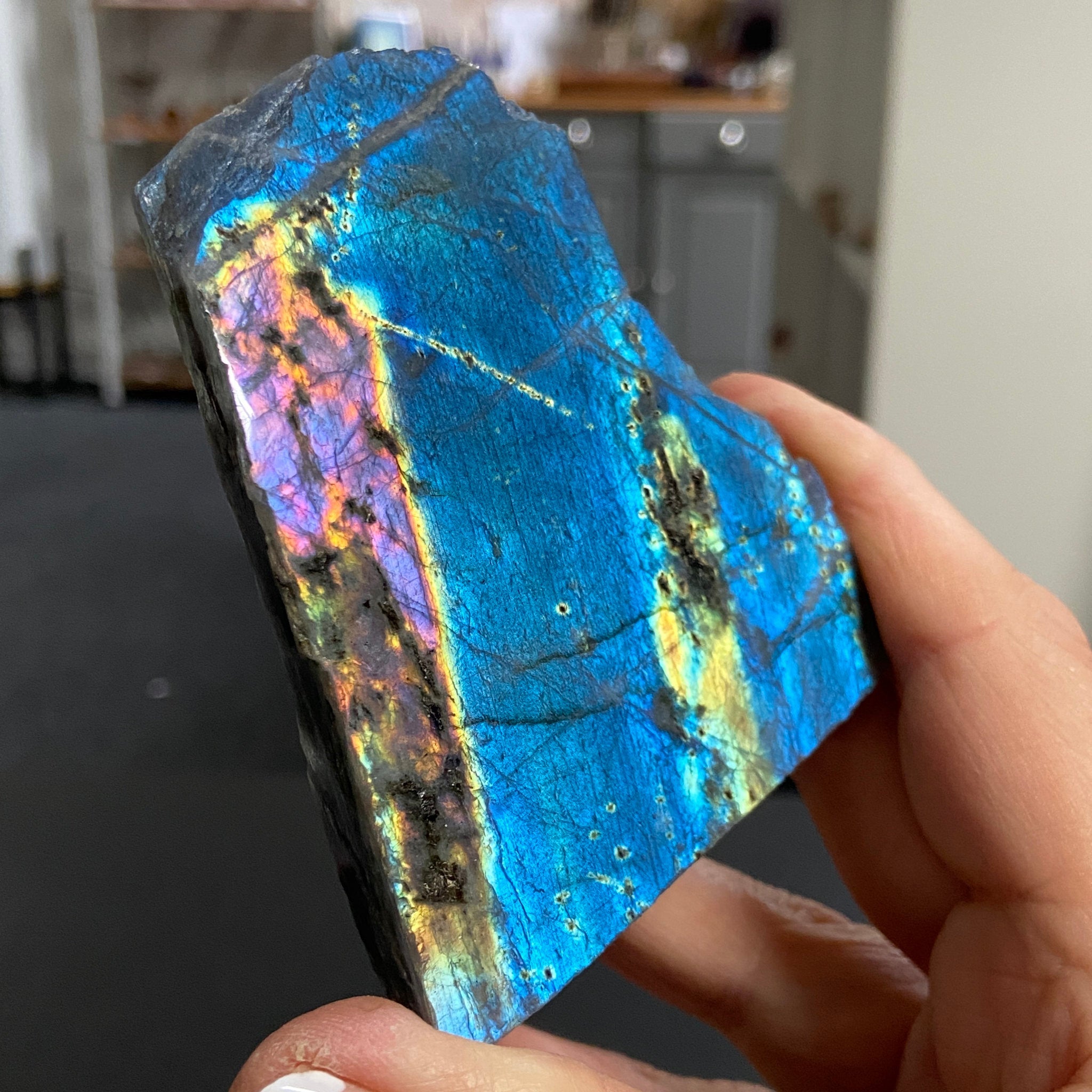 Madagascan 'Papillon' Labradorite – New Beginnings & Intuition - Castle Rocks Cornwall