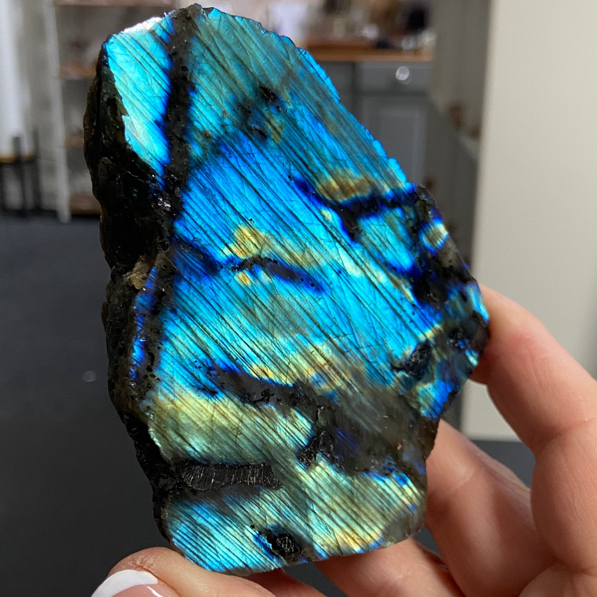Madagascan 'Papillon' Labradorite – New Beginnings & Intuition - Castle Rocks Cornwall