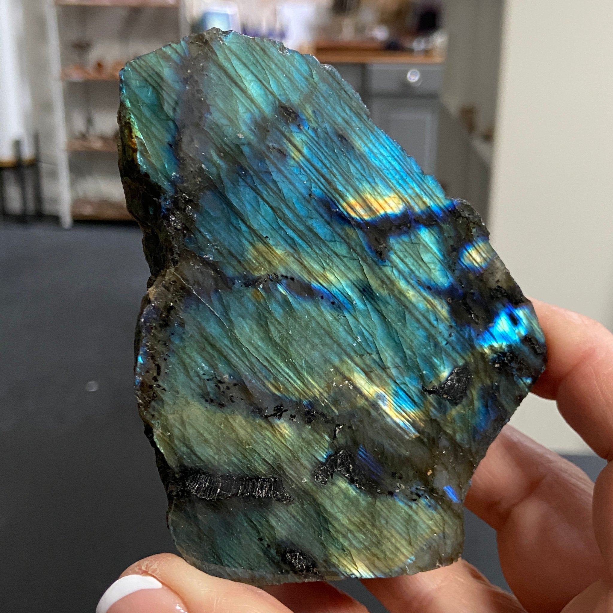 Madagascan 'Papillon' Labradorite – New Beginnings & Intuition - Castle Rocks Cornwall