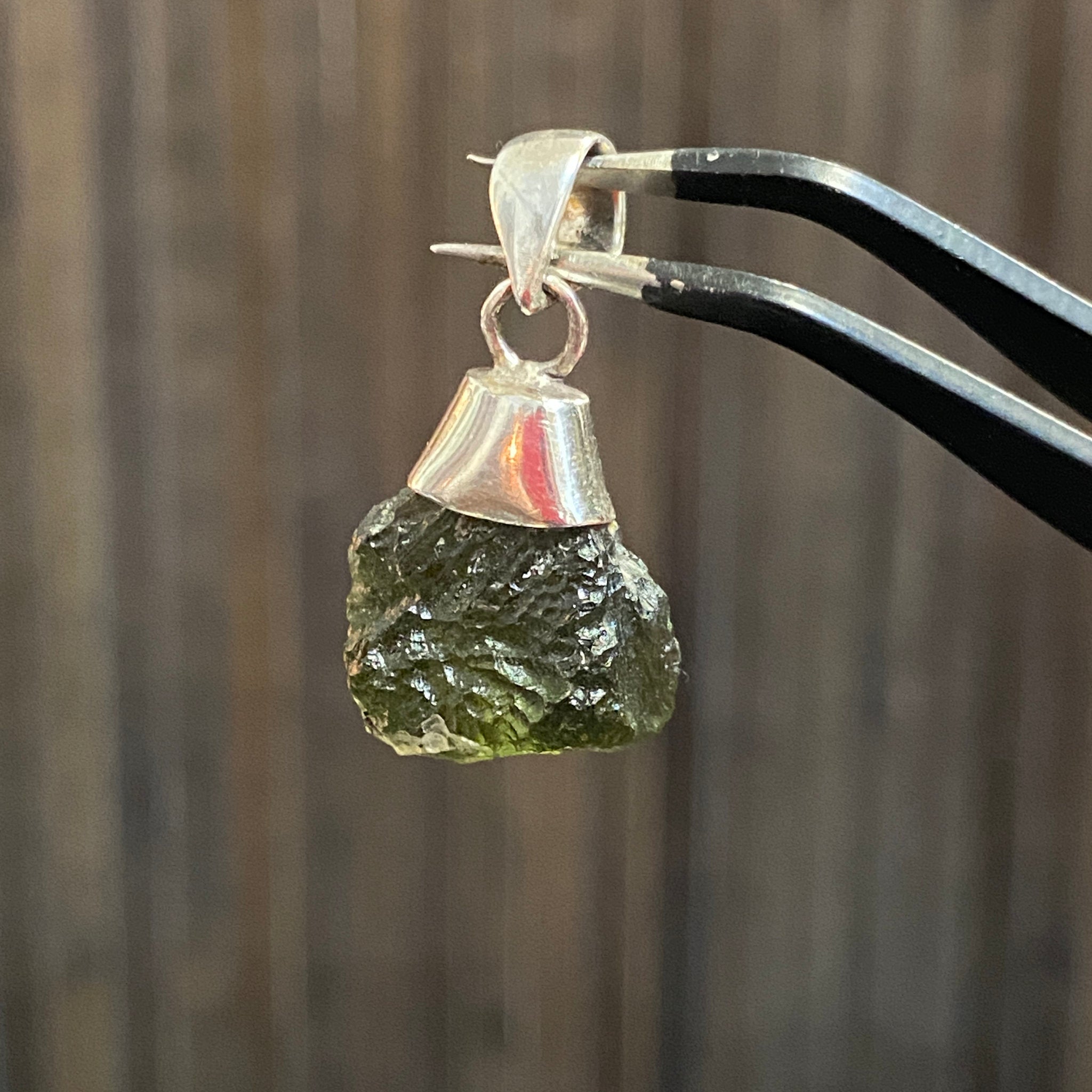 Mark Barjerski Moldavite Pendant - Castle Rocks Cornwall