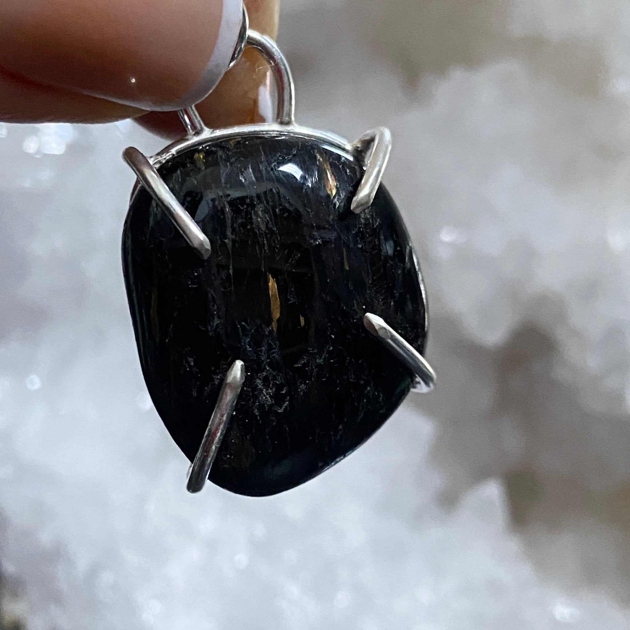 Nuummite Pendant - Bespoke by Song of the Sea - Castle Rocks Cornwall