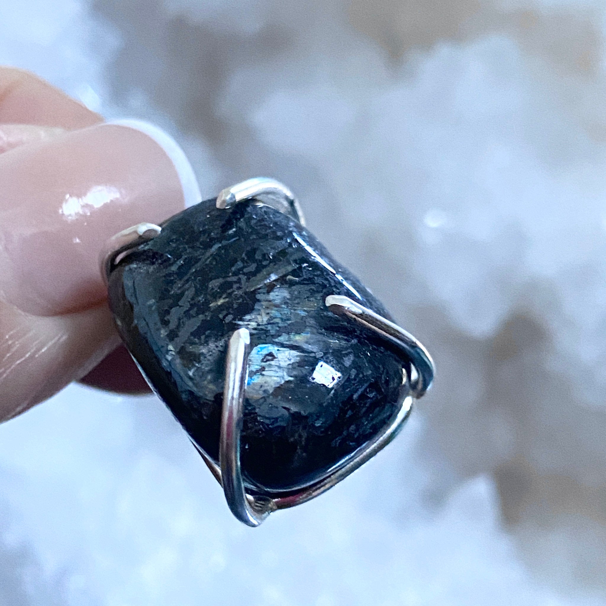 Nuummite Pendant - Bespoke by Song of the Sea - Castle Rocks Cornwall