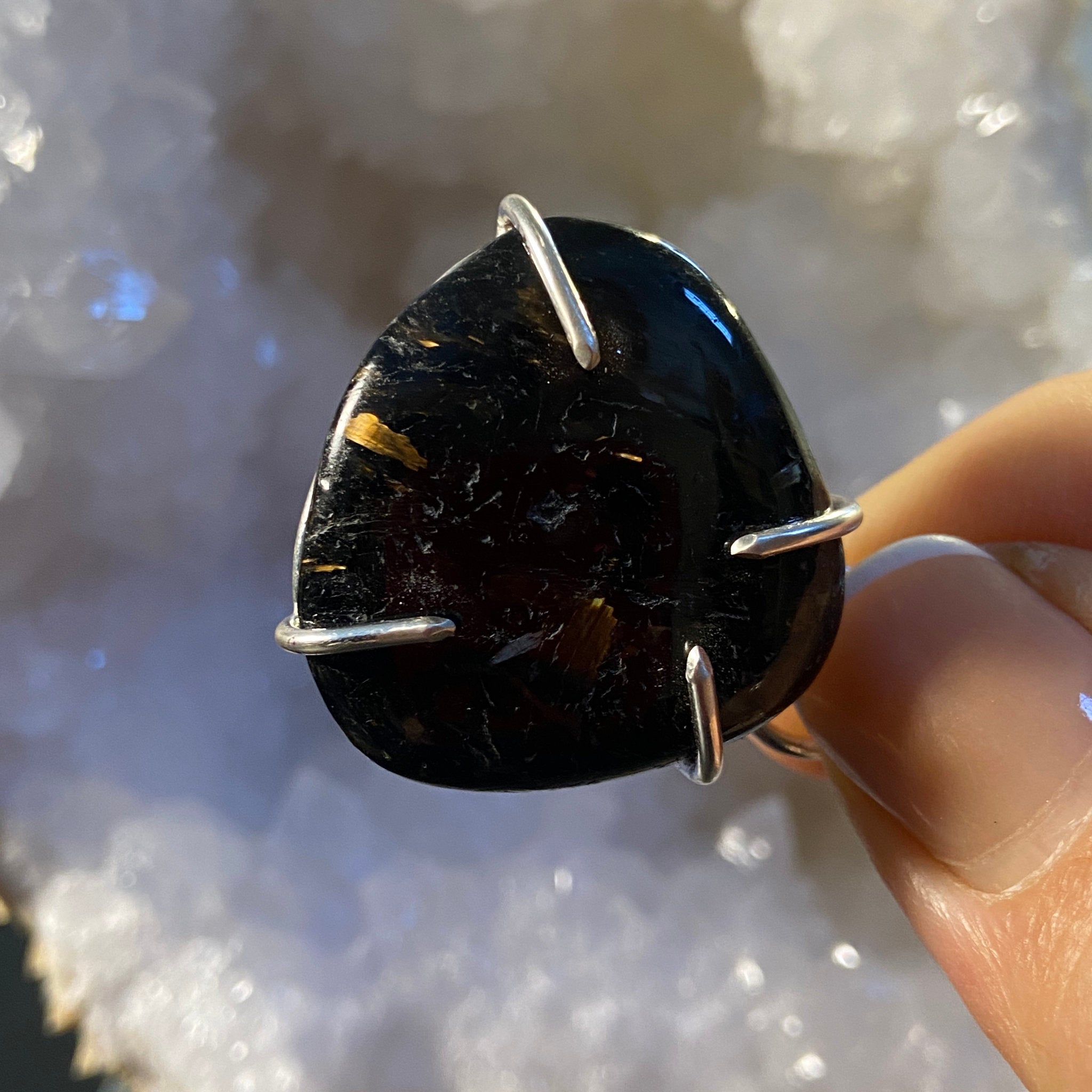 Nuummite Pendant - Bespoke by Song of the Sea - Castle Rocks Cornwall