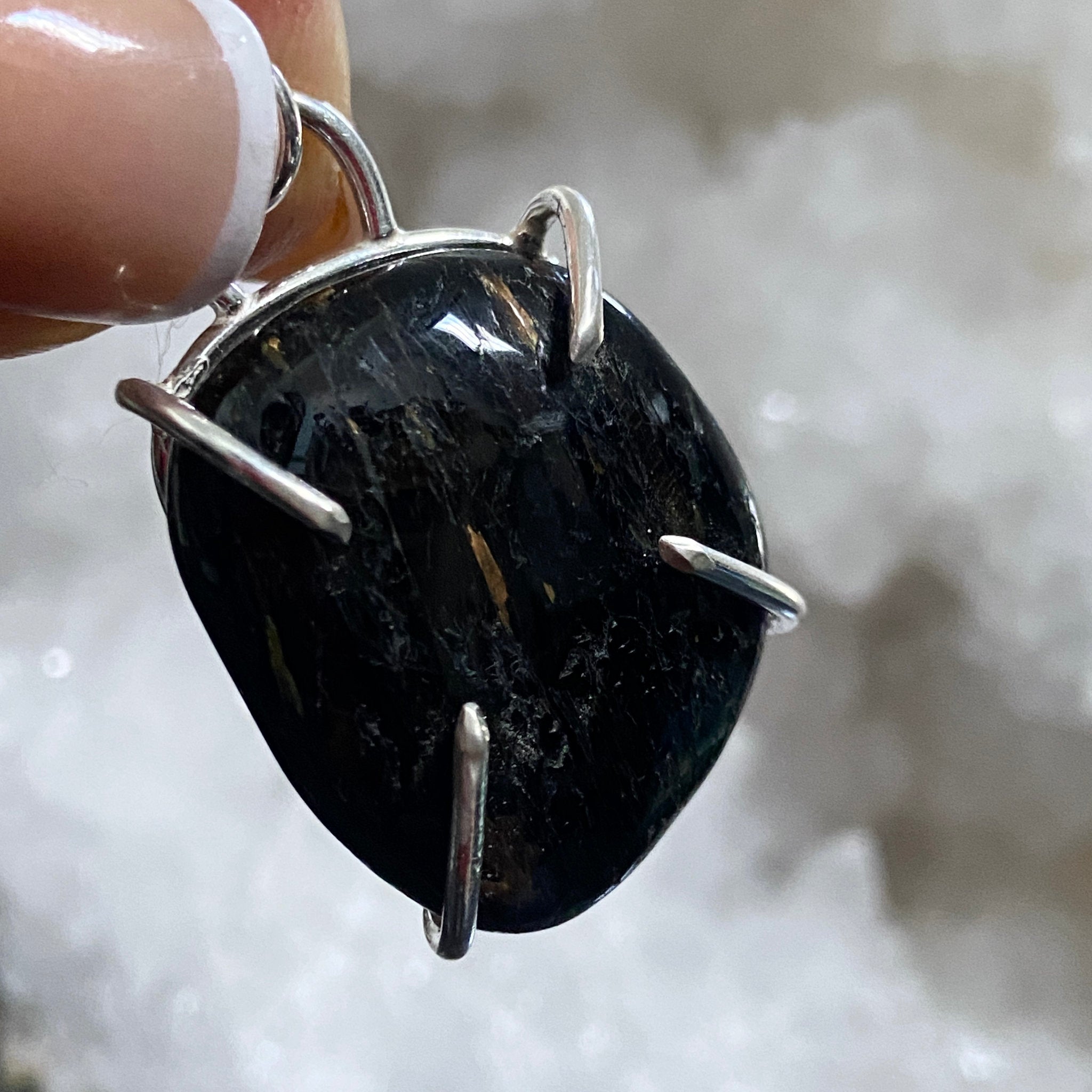 Nuummite Pendant - Bespoke by Song of the Sea - Castle Rocks Cornwall