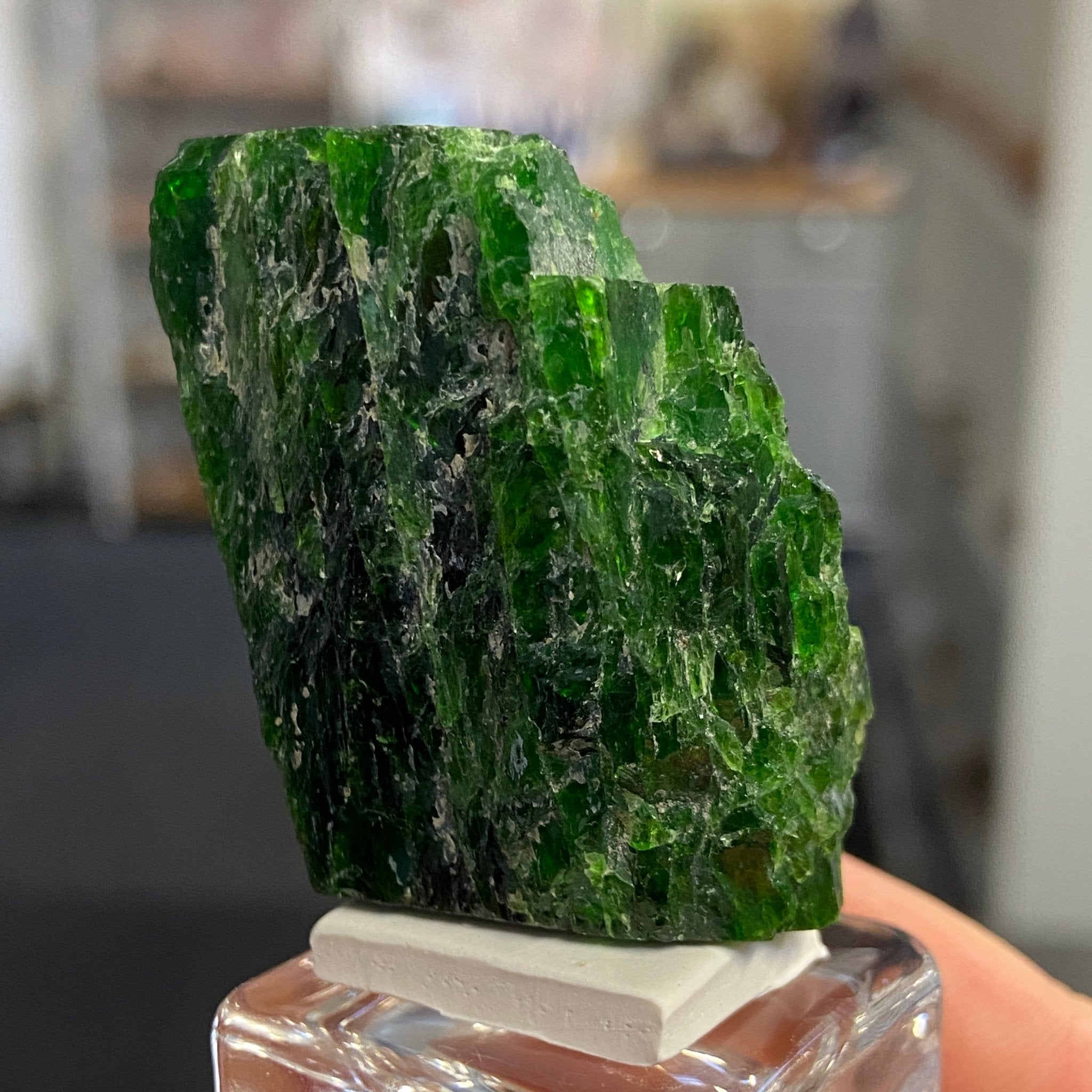 Rare Chrome Diopside Cluster – Russia - Castle Rocks Cornwall
