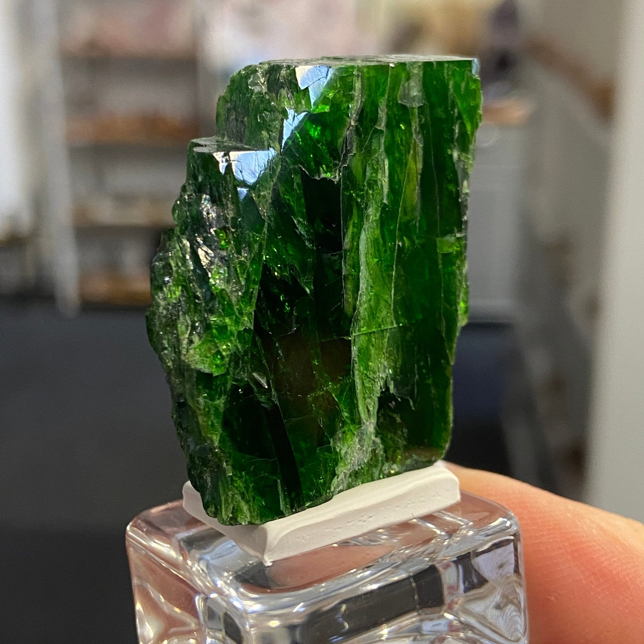 Rare Chrome Diopside Cluster – Russia - Castle Rocks Cornwall
