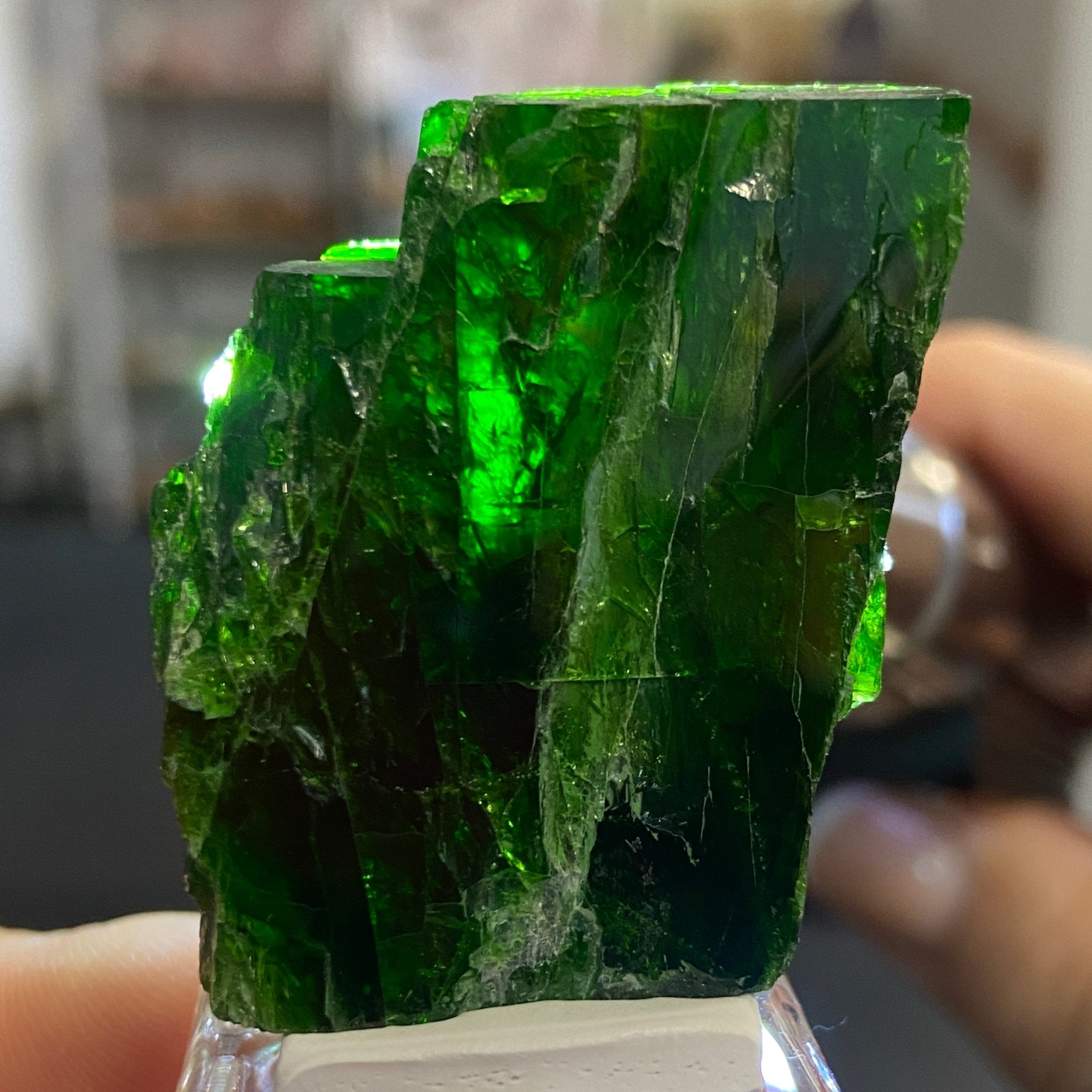 Rare Chrome Diopside Cluster – Russia - Castle Rocks Cornwall