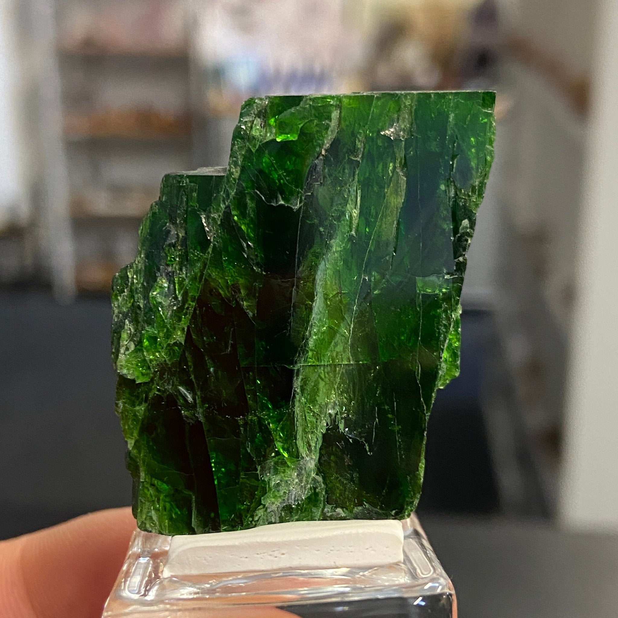 Rare Chrome Diopside Cluster – Russia - Castle Rocks Cornwall