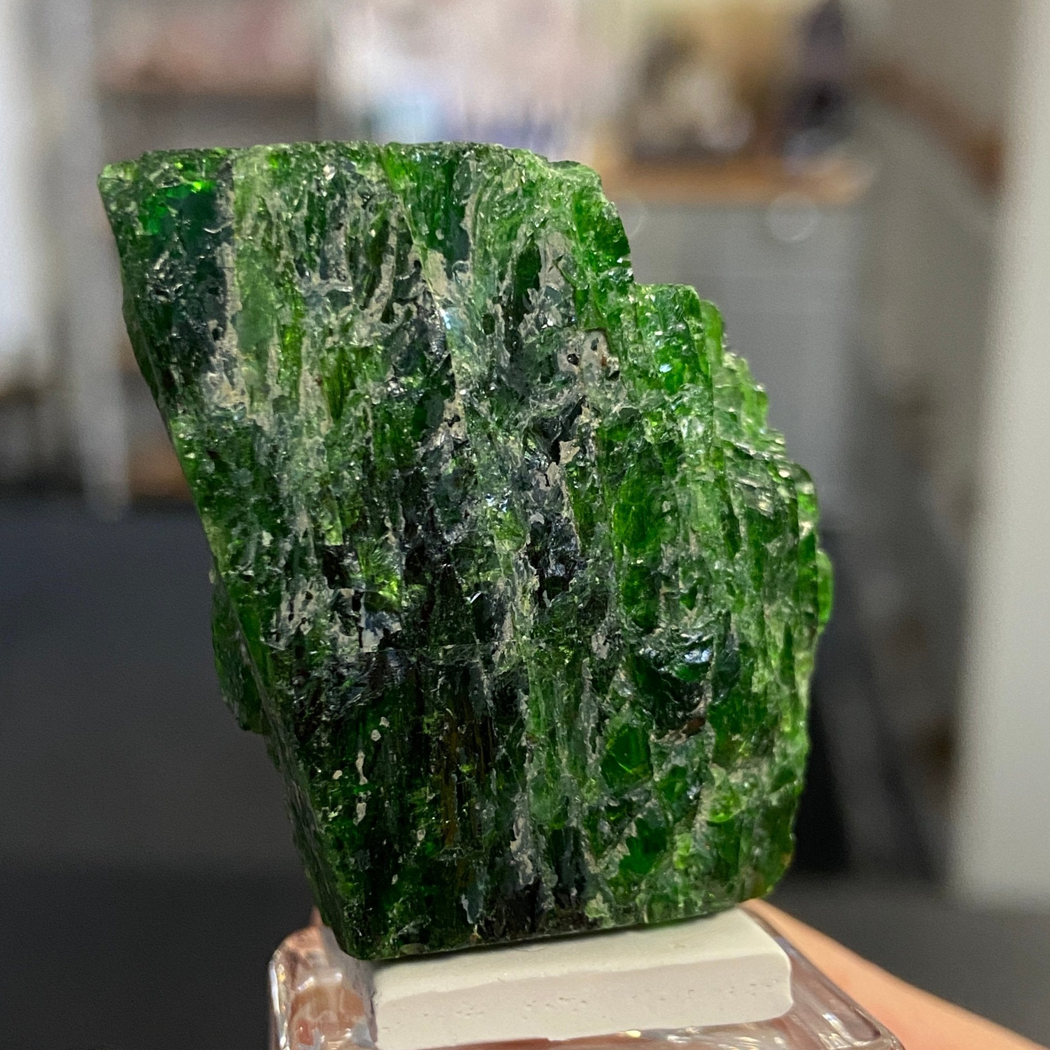 Rare Chrome Diopside Cluster – Russia - Castle Rocks Cornwall