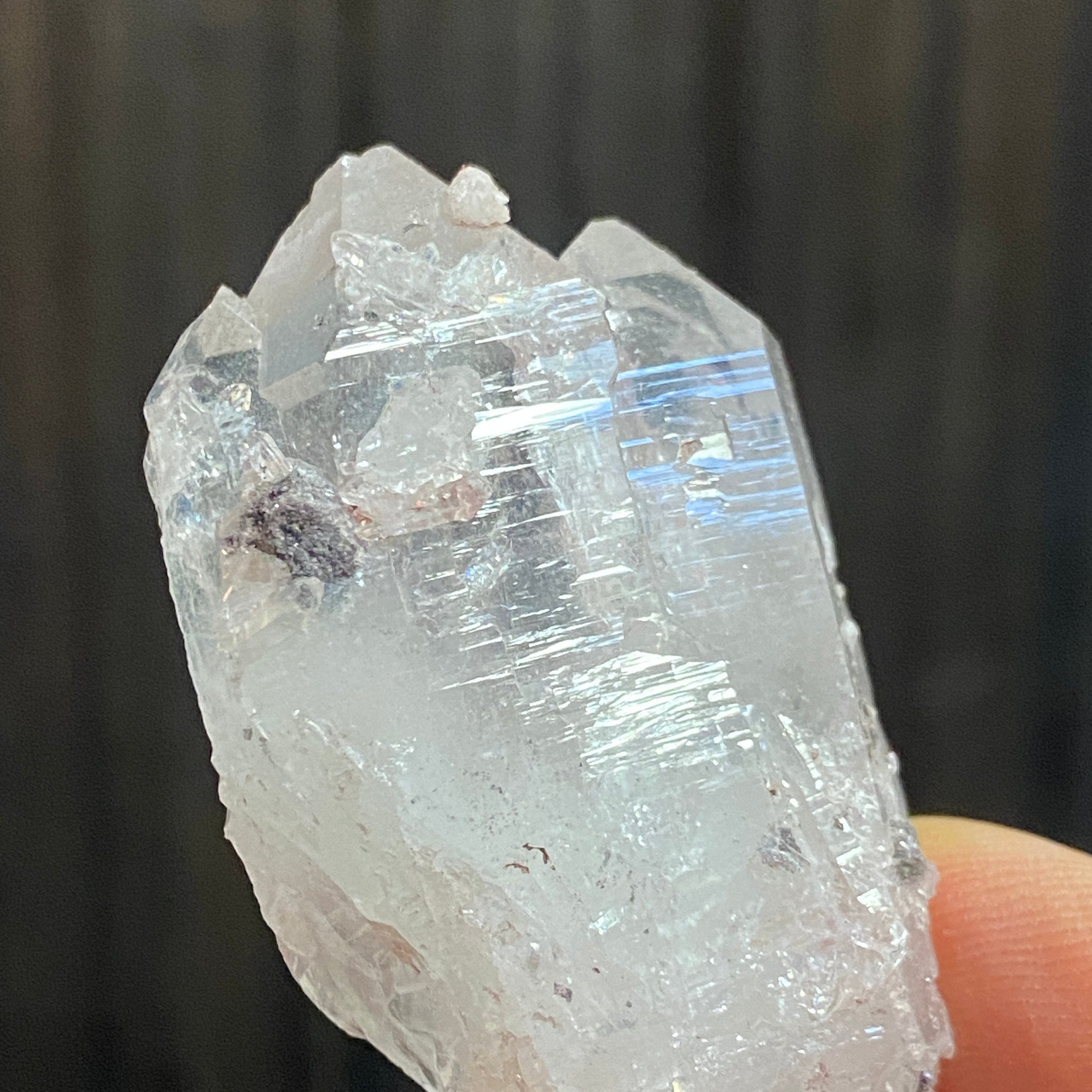 Sacred Pink Lemurian Crystal - Castle Rocks Cornwall