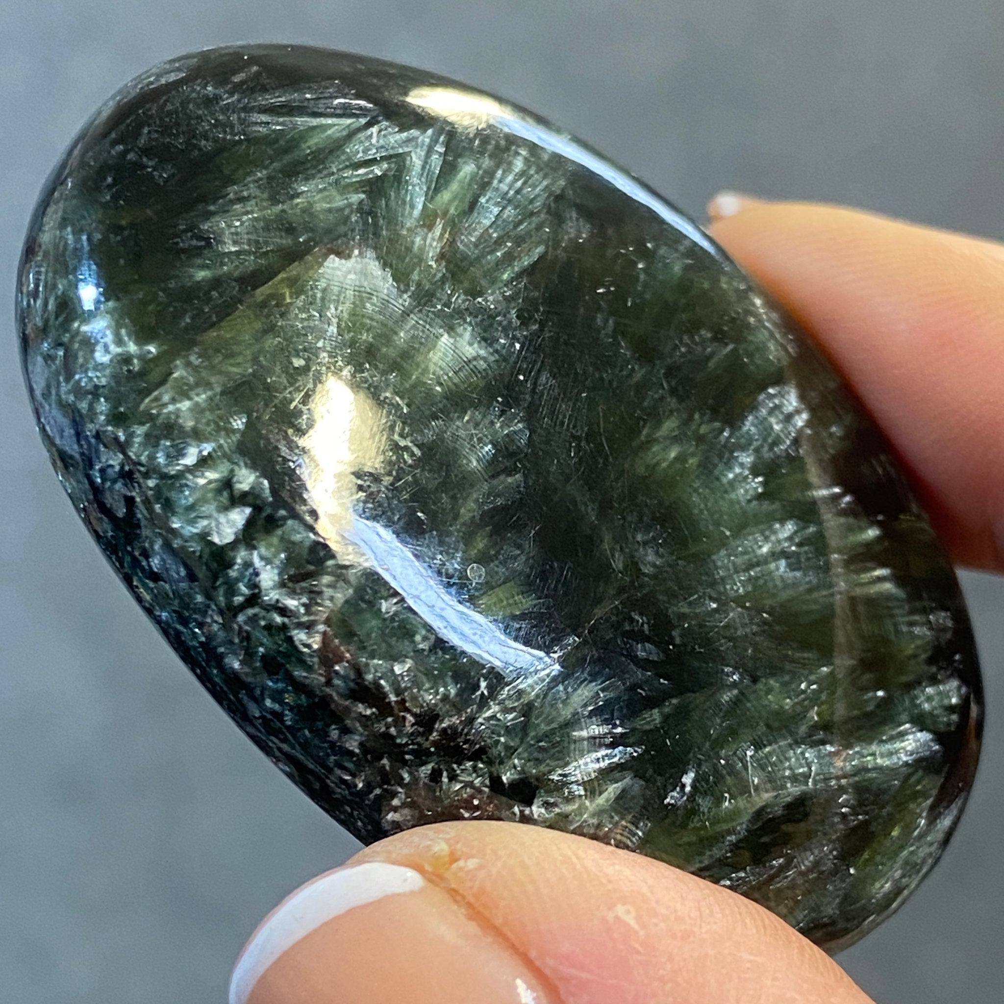 Seraphinite Palmstone – Russia - Castle Rocks Cornwall