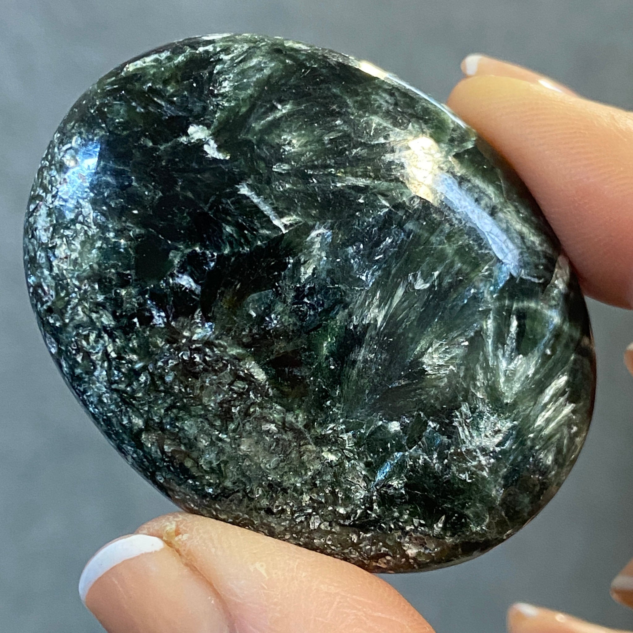 Seraphinite Palmstone – Russia - Castle Rocks Cornwall