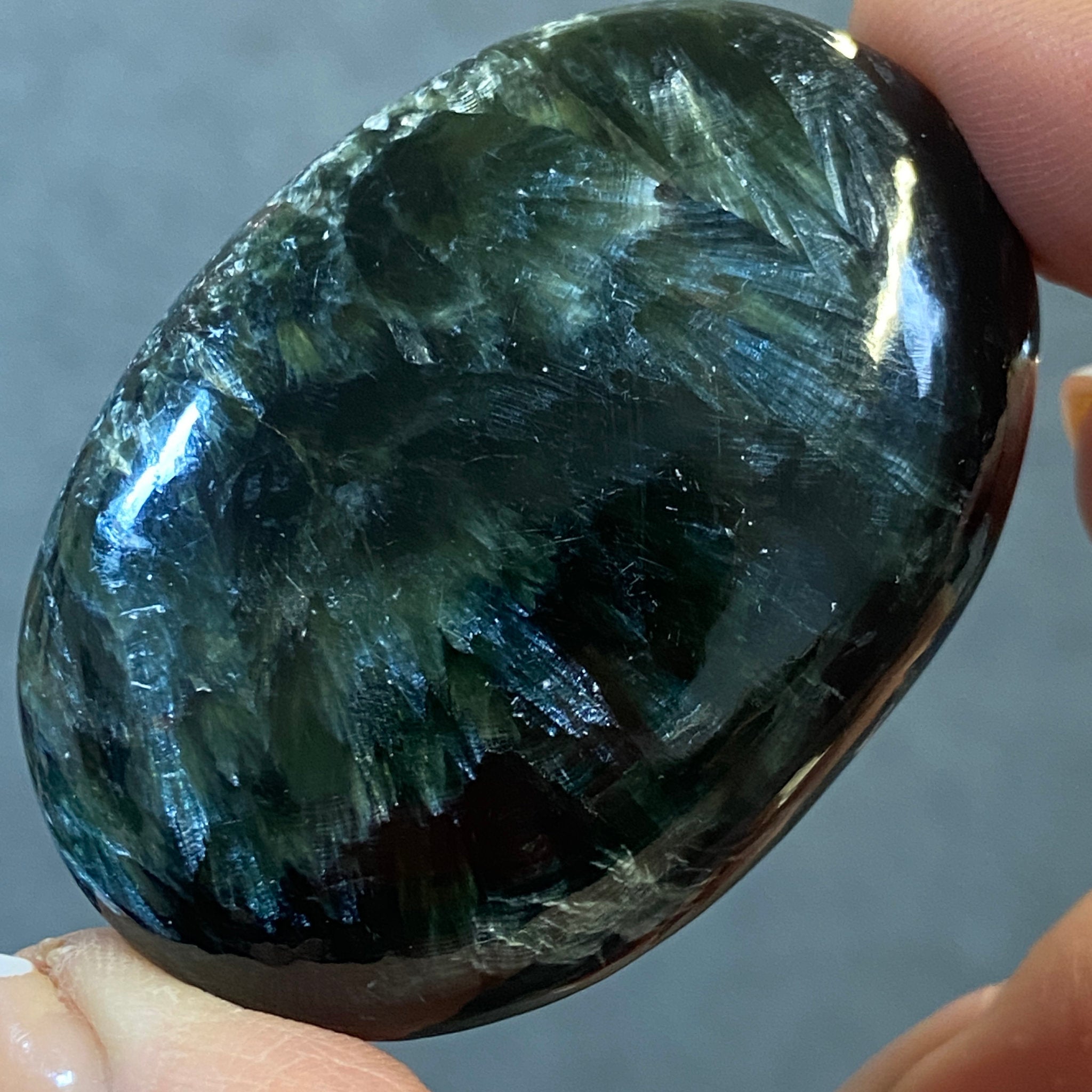 Seraphinite Palmstone – Russia - Castle Rocks Cornwall